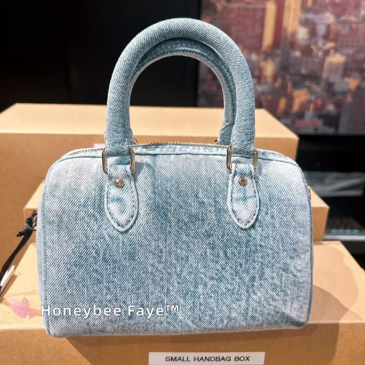 Coach Mini Rowan Crossbody Bag In Loved Denim With Charms CDY30 Size ONE SIZE - 2 Thumbnail