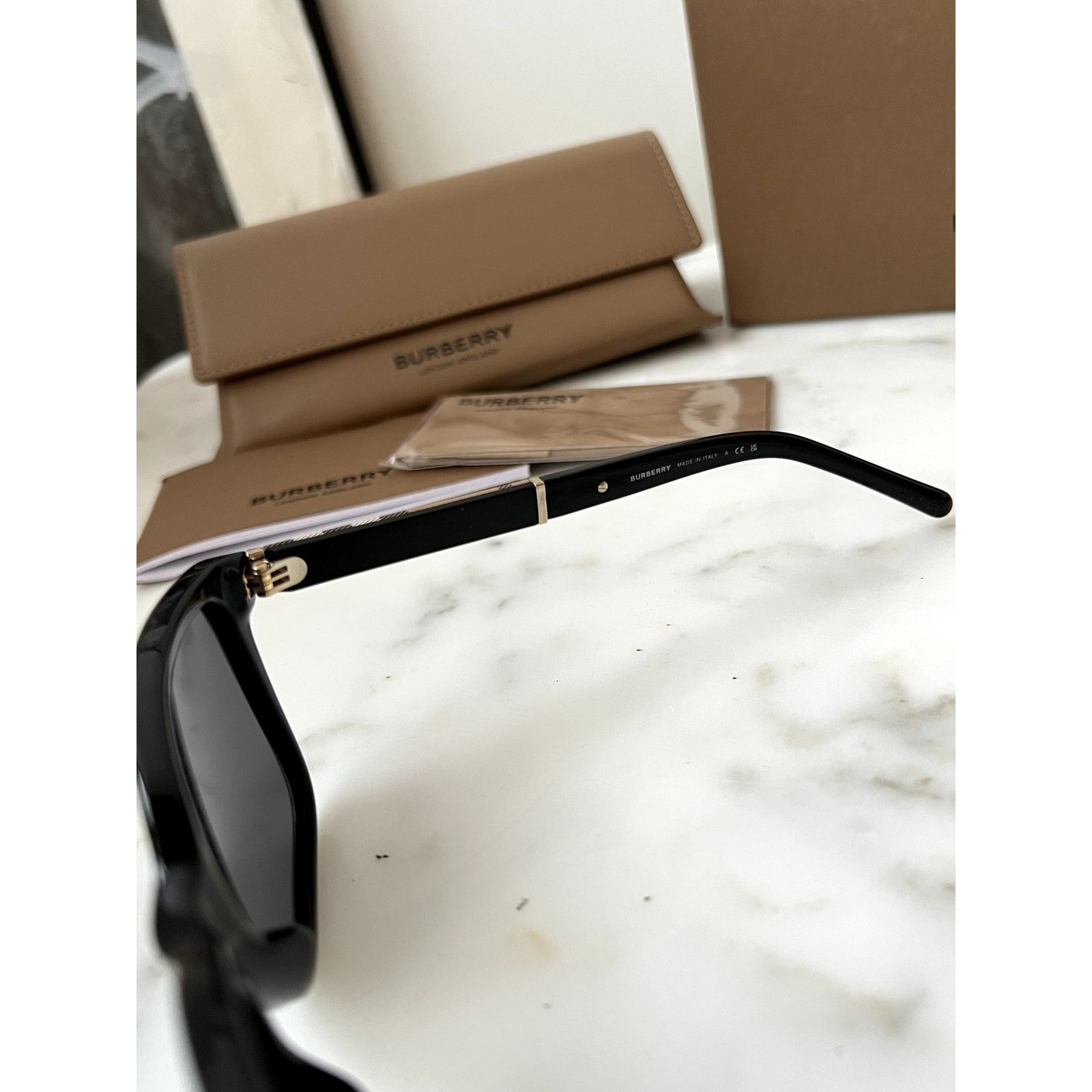 Burberry NEW Burberry BE4181 Black Unisex Check Print Sunglasses Size ONE SIZE - 5 Thumbnail