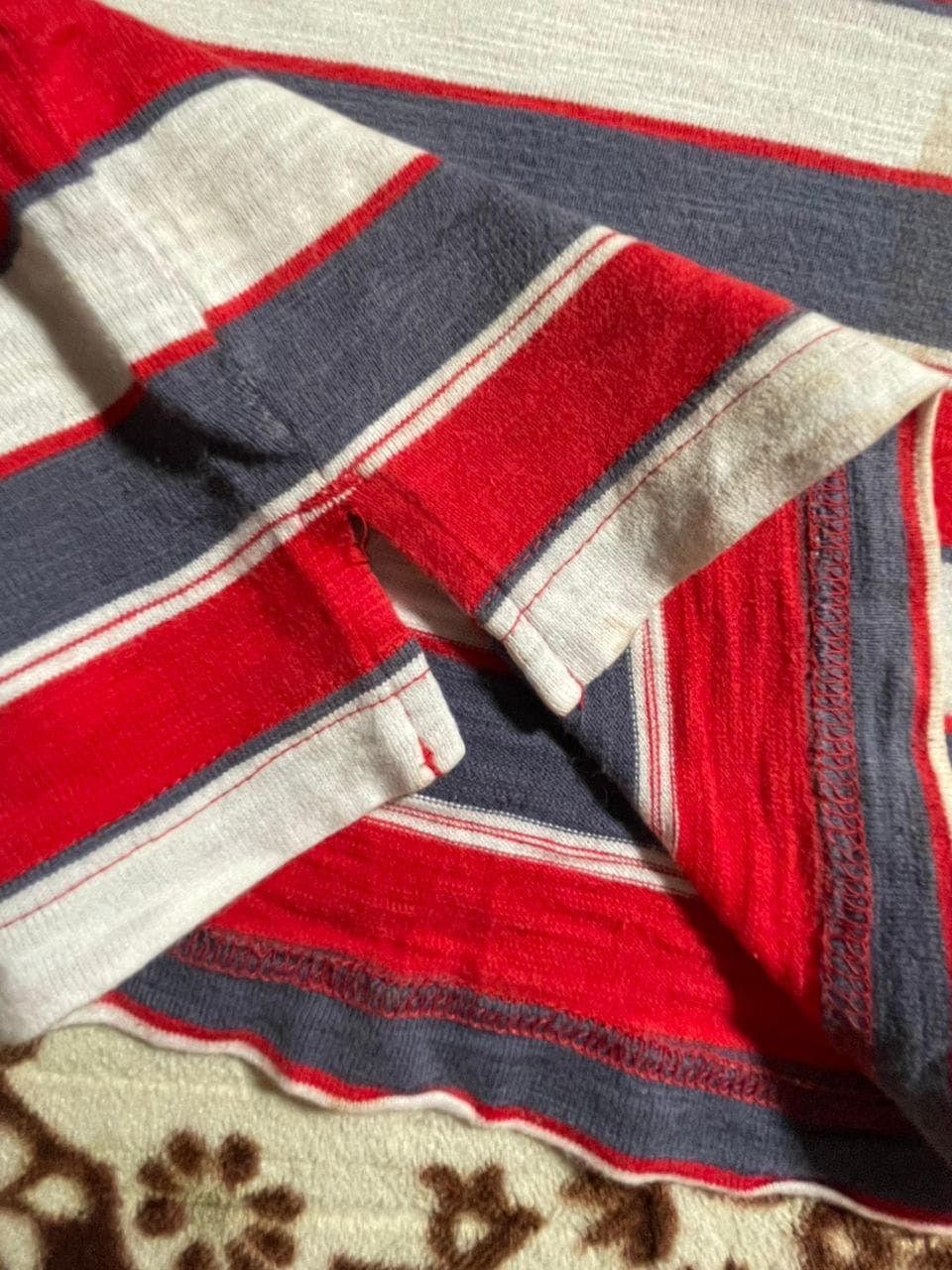 Vintage K6-21 Power To The People Striped red blue Polo Shirt Size US L / EU 52-54 / 3 - 11 Thumbnail