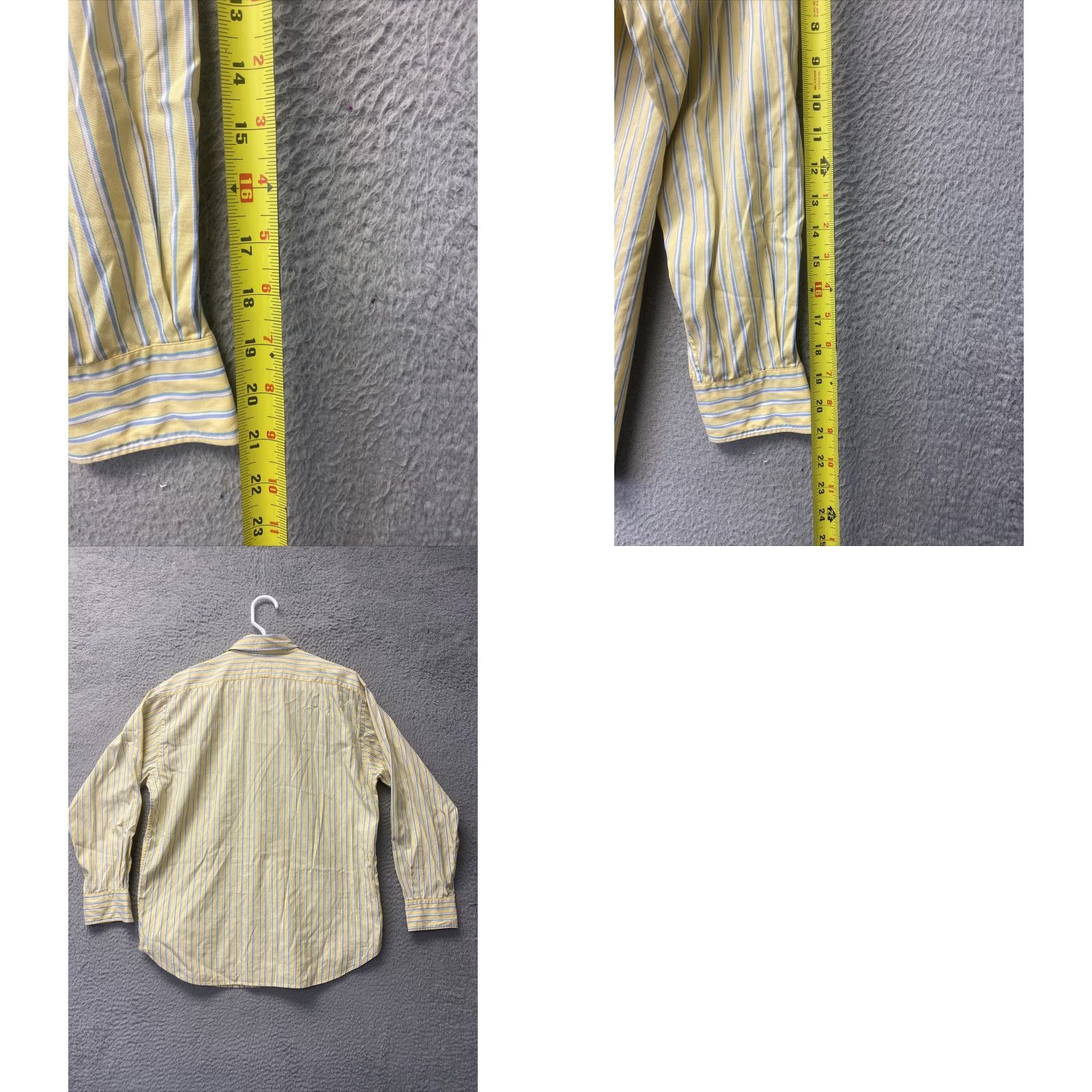 Polo Ralph Lauren Polo Ralph Lauren Shirt Men Button-Up Striped Yellow/White 10 20/21 Classic Fit Long Sleeve Collared Cotton Embroidered Logo Casual Spring Summer Size US M / EU 48-50 / 2 - 8 Thumbnail