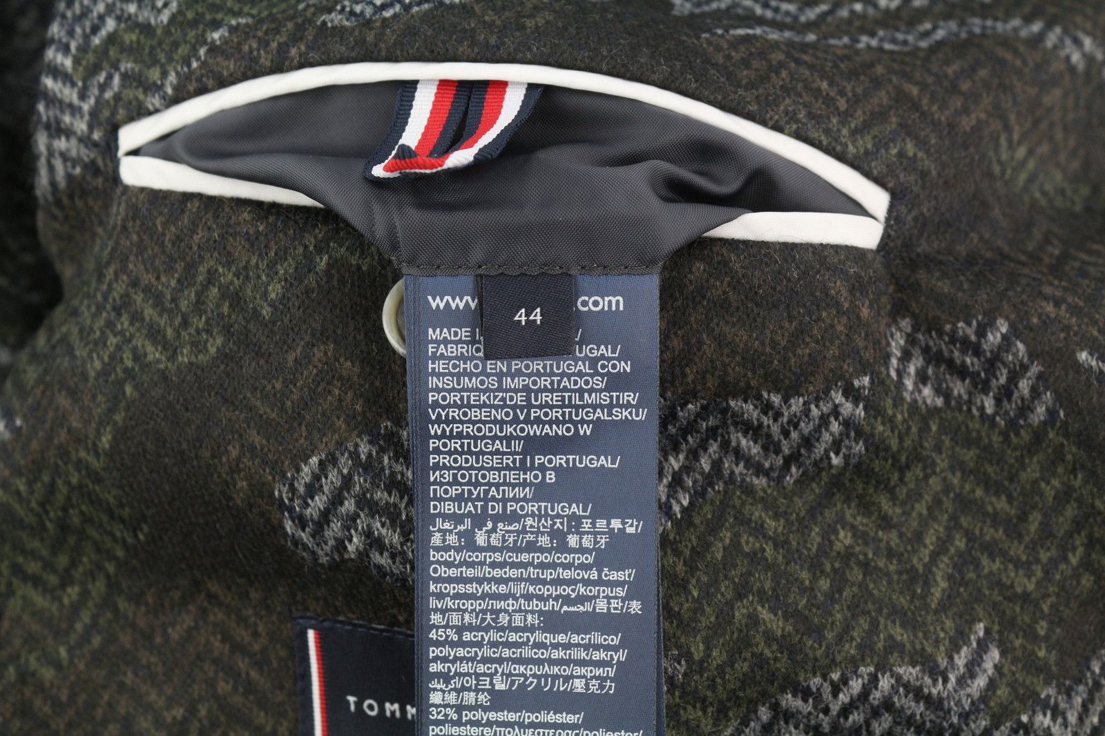 Tommy Hilfiger JERSEY RAW CUT SLIM XS Camouflage THFlex Wool Blazer 85174 Size US XS / EU 42 / 0 - 9 Thumbnail