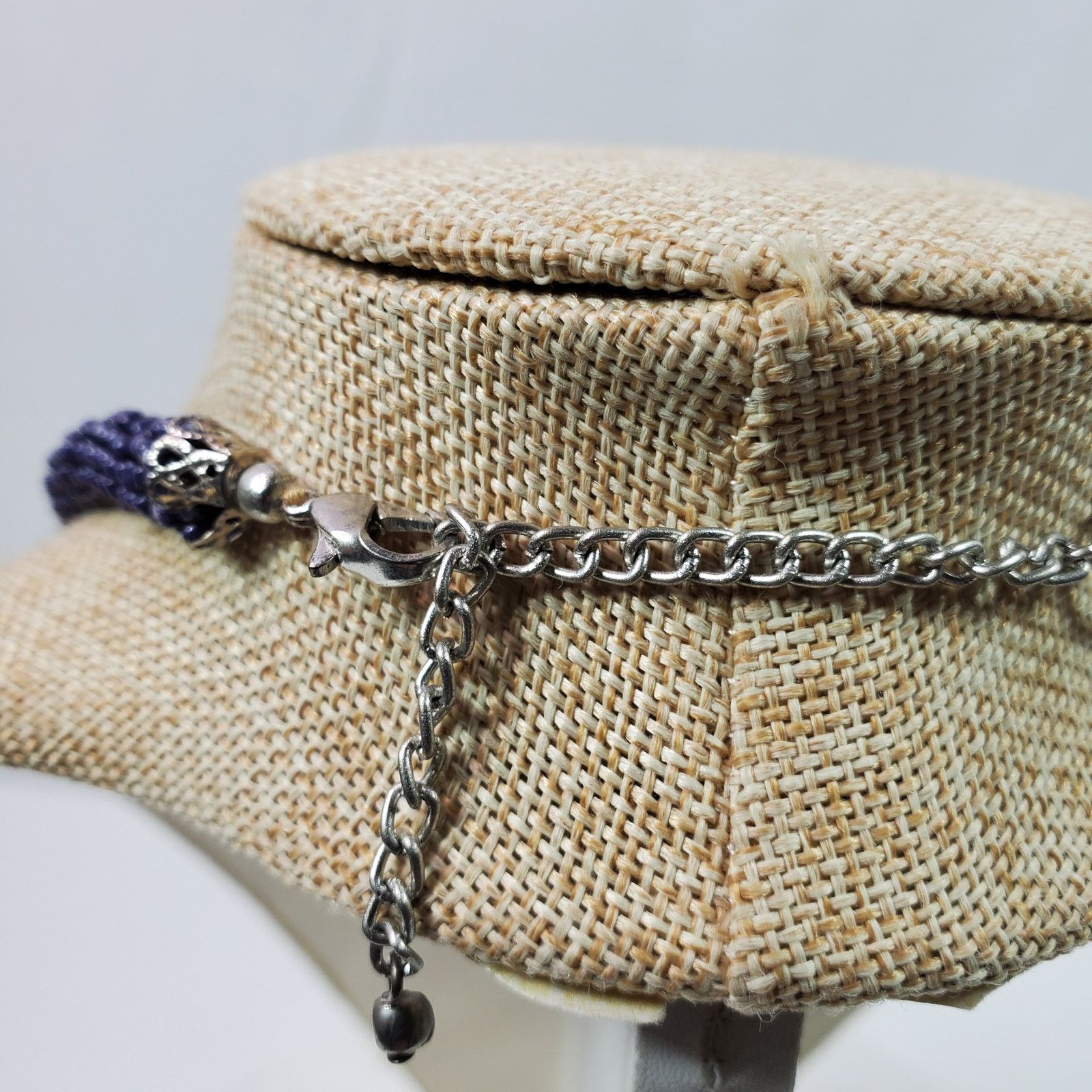 Handmade Hippie Gypsy Seed Bead Necklace 22 Inch Long Blue Gold Size ONE SIZE - 4 Thumbnail