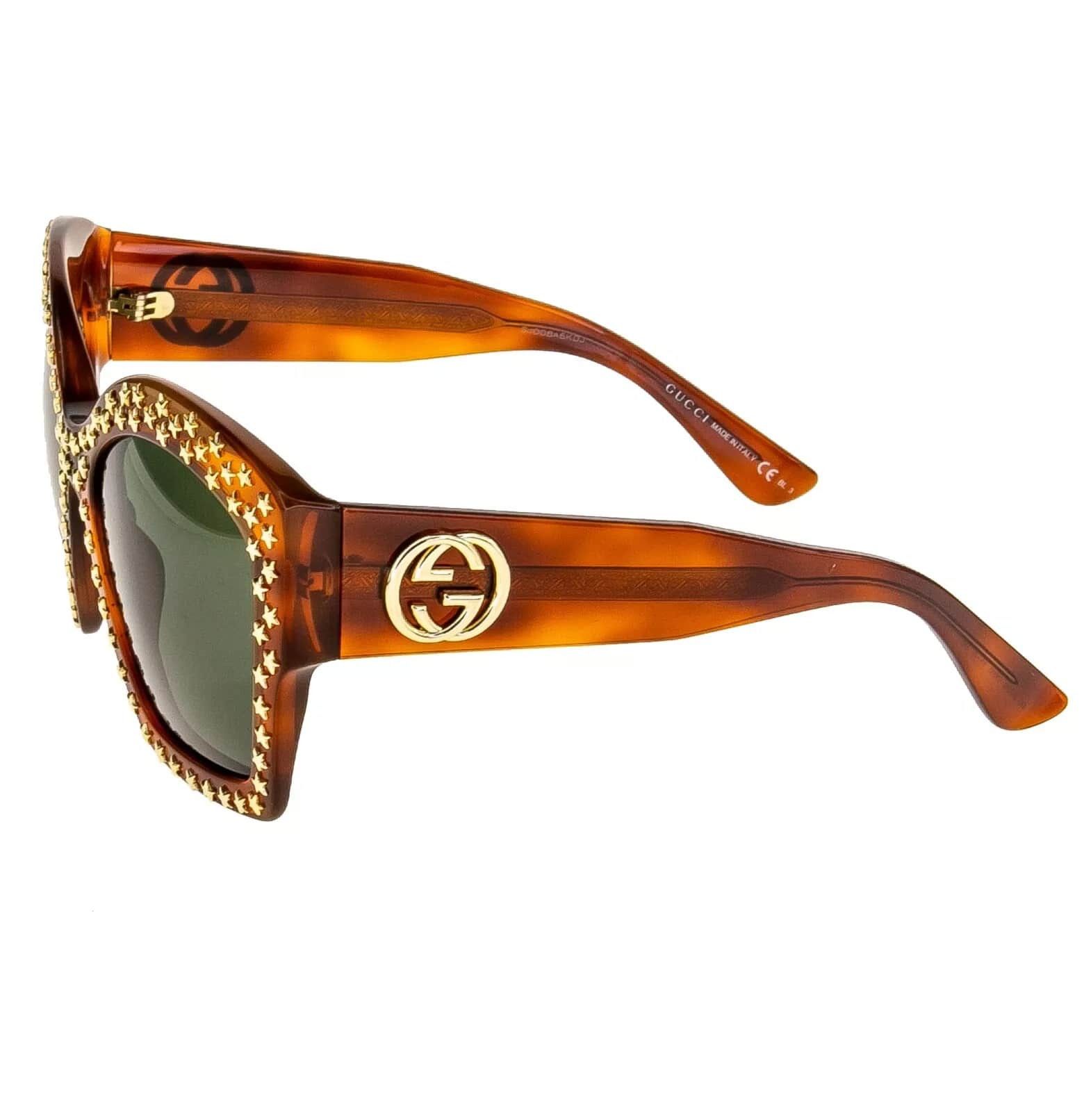 Gucci GUCCI Gold STAR Stud GG3870S Oversized Logo Sunglasses 3870 Size ONE SIZE - 4 Thumbnail