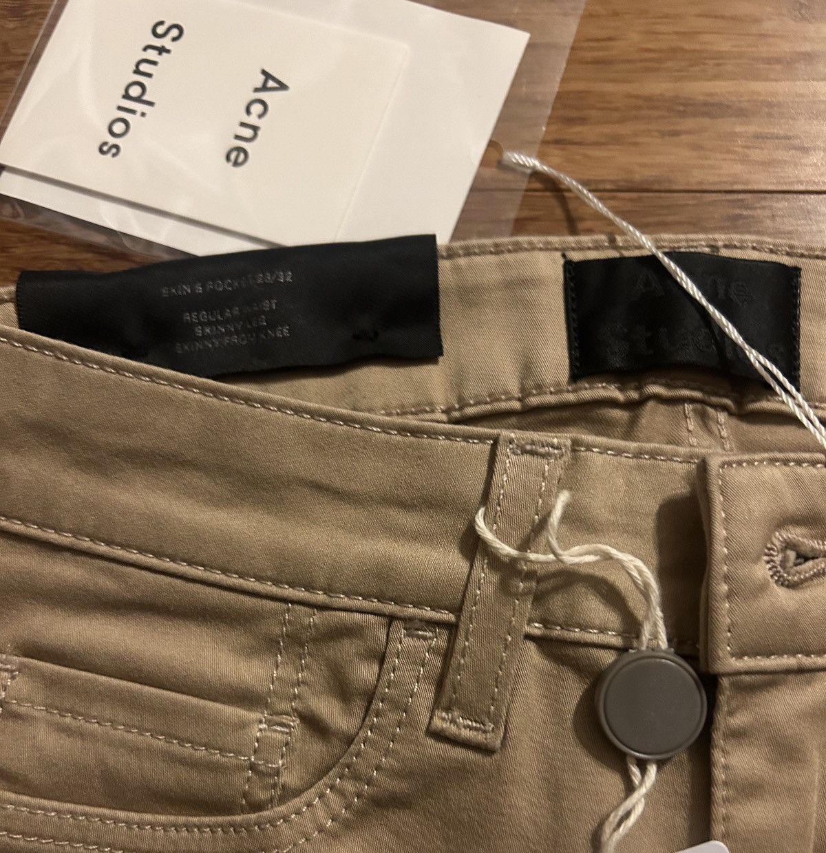 Acne Studios ACNE STUDIOS Mid-rise skinny jeans Beige Size 23W-32L Size 23" - 6 Thumbnail