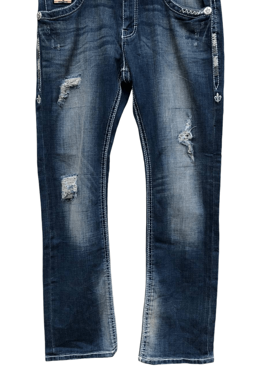 Japanese Brand LBJC Ripped Denim Jeans Size US 36 / EU 52 - 5 Thumbnail