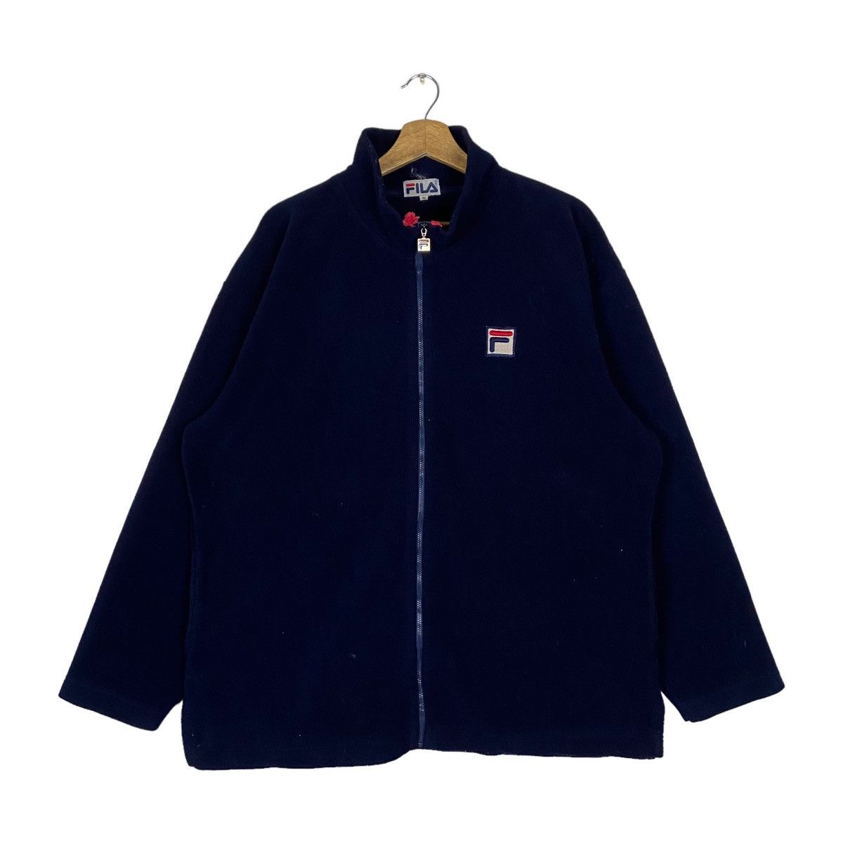 Fila × Vintage Vintage Fila Full Zipper Big Logo Spell Out Sweater Light Size US M / EU 48-50 / 2 - 2 Thumbnail