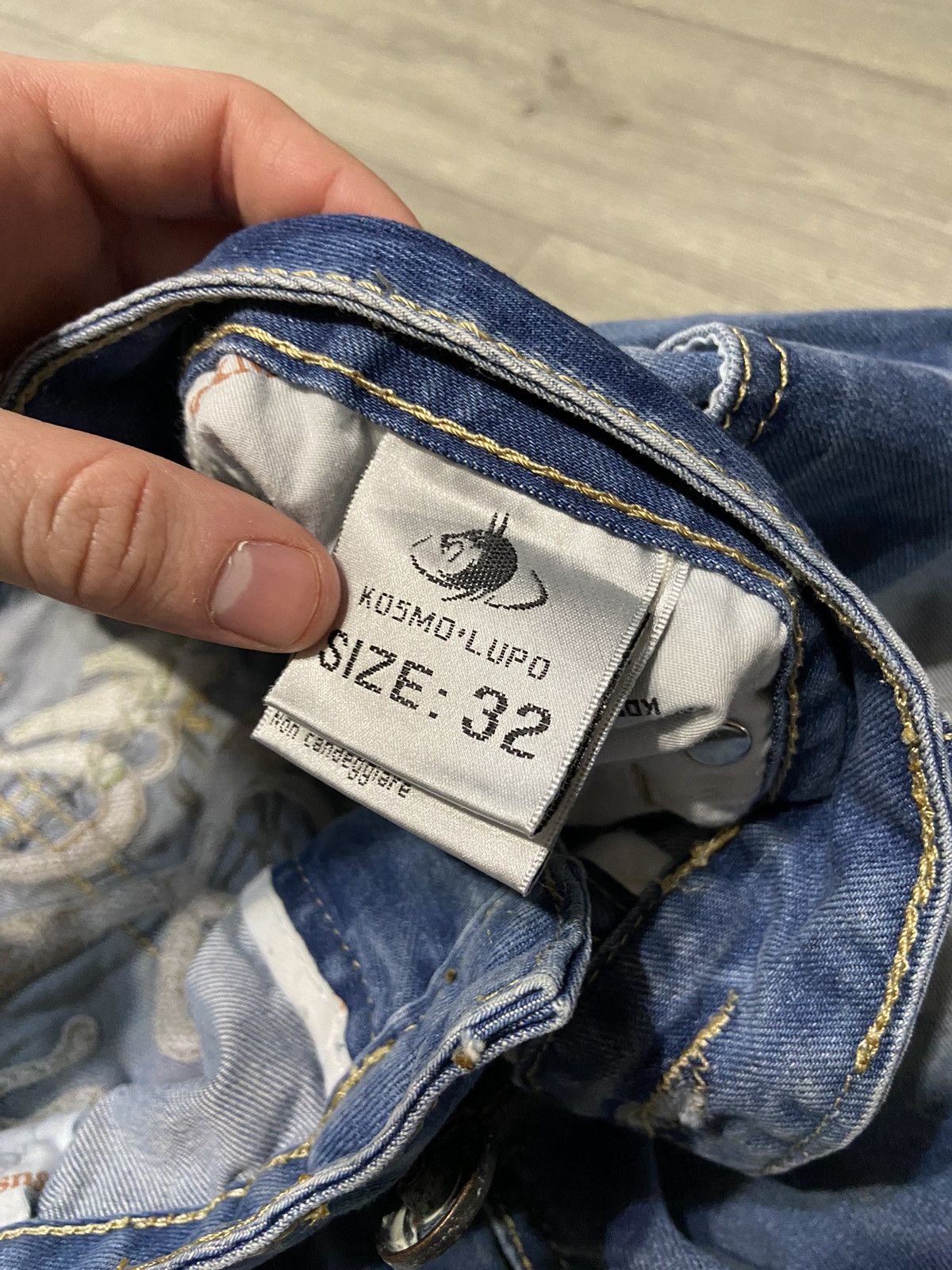Ed Hardy Japanese Kosmo Lupo Ed Hardy style Vintage Y2K Denim Jeans Size US 32 / EU 48 - 11 Thumbnail