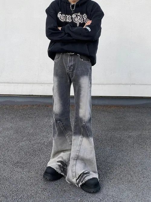 Other Gray Faded Wash Flared Jeans Size US 30 / EU 46 - 6 Thumbnail
