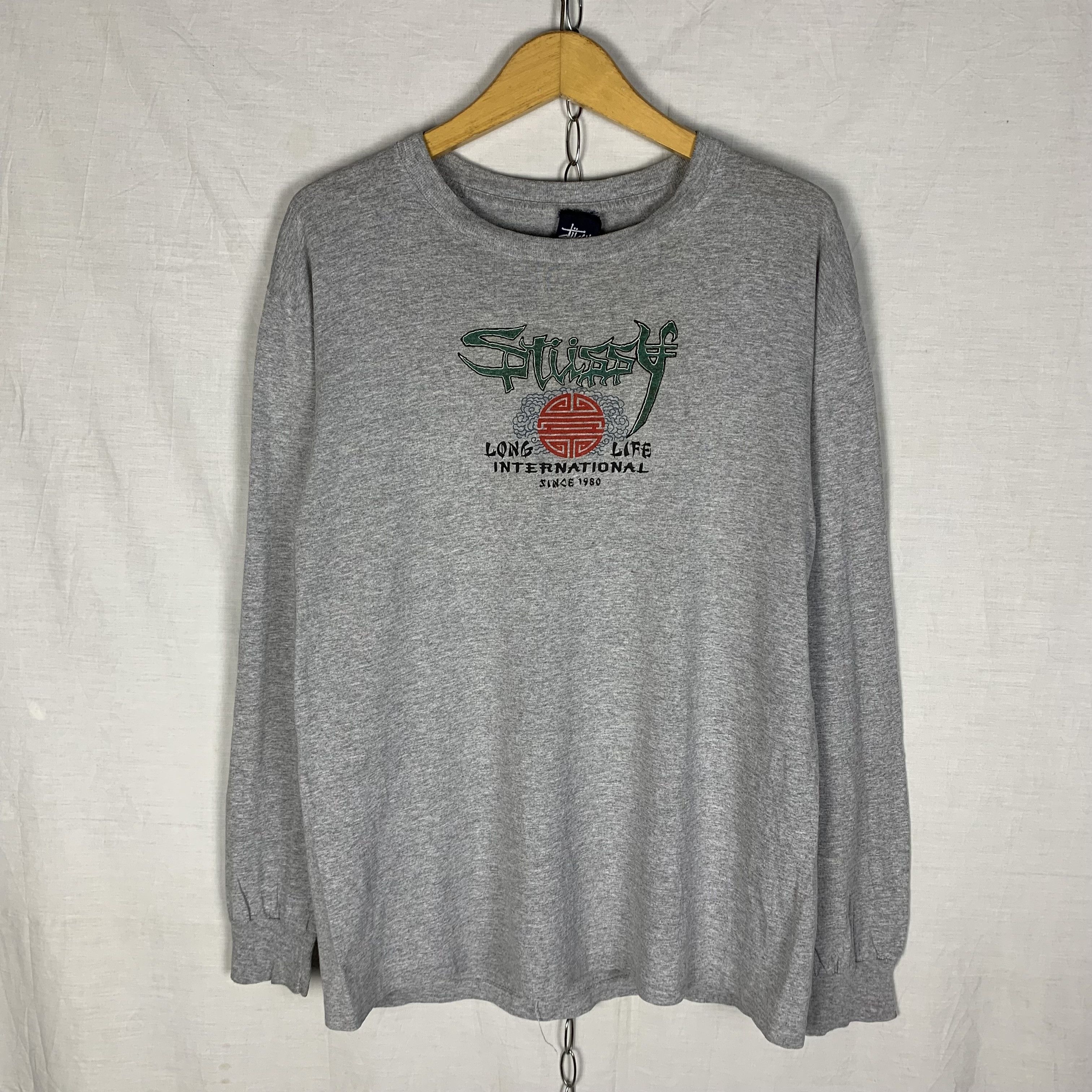Stussy Vintage Long Life Stussy International Longsleeve Tshirt 
