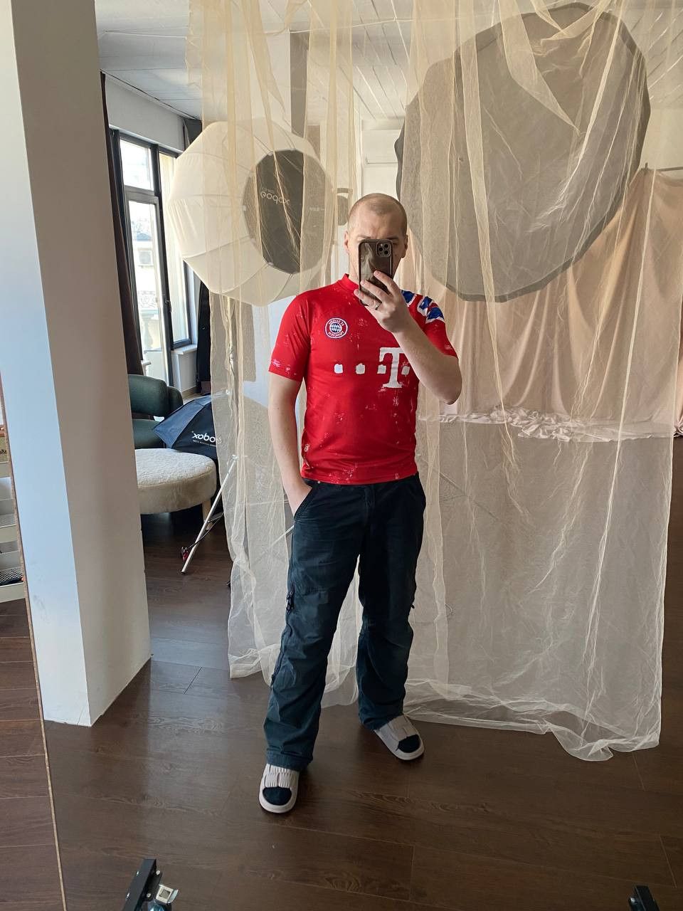 Adidas Human race x adidas Bayern Munich jersey Y2K Sz S Size US S / EU 44-46 / 1 - 3 Thumbnail