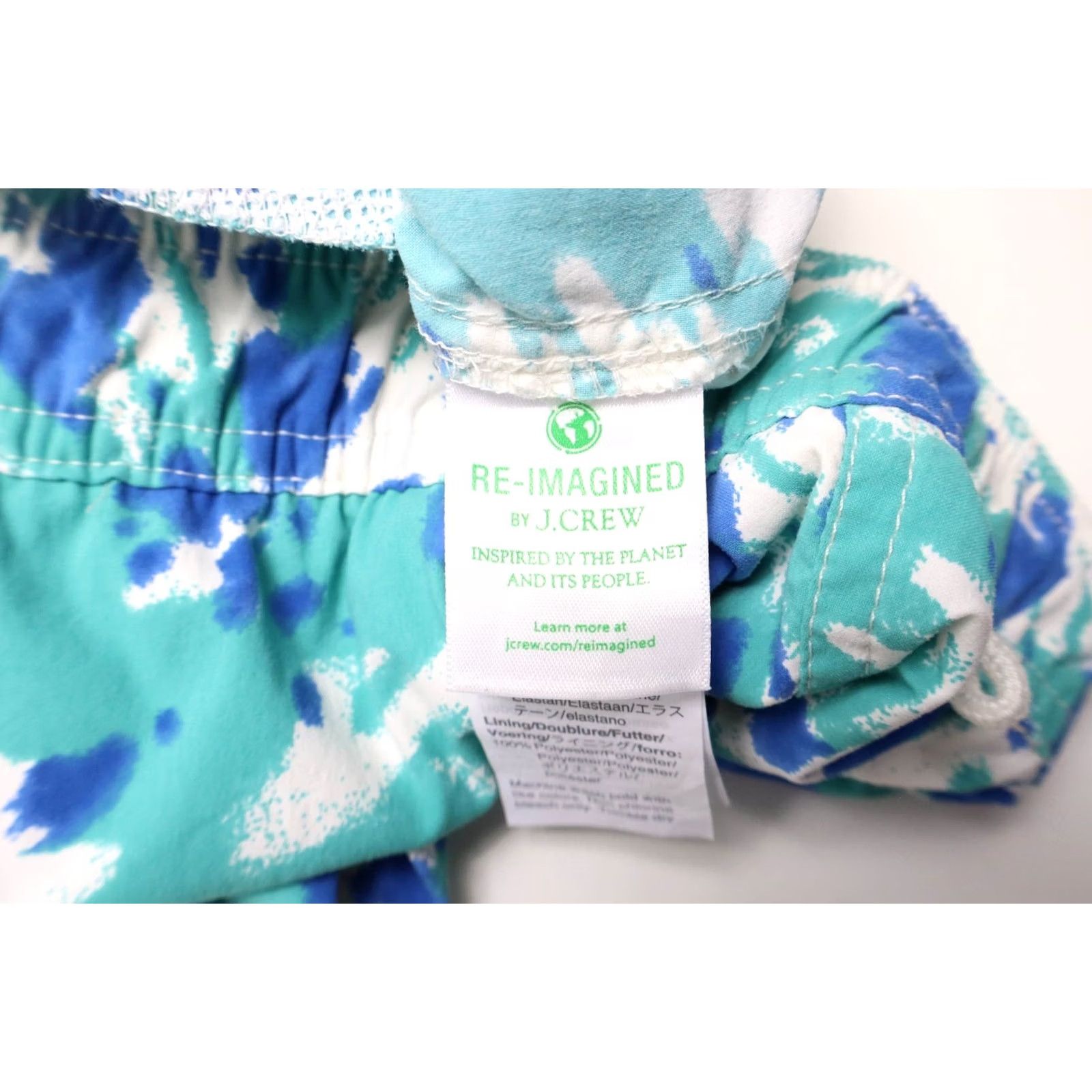 J.Crew J.CREW Original Swimwear Shorts Men's MEDIUM Drawstring Lined Tie-Dye Blue Pattern Slim Pockets 6in Inseam Tie-Dye Size US 31 - 6 Thumbnail