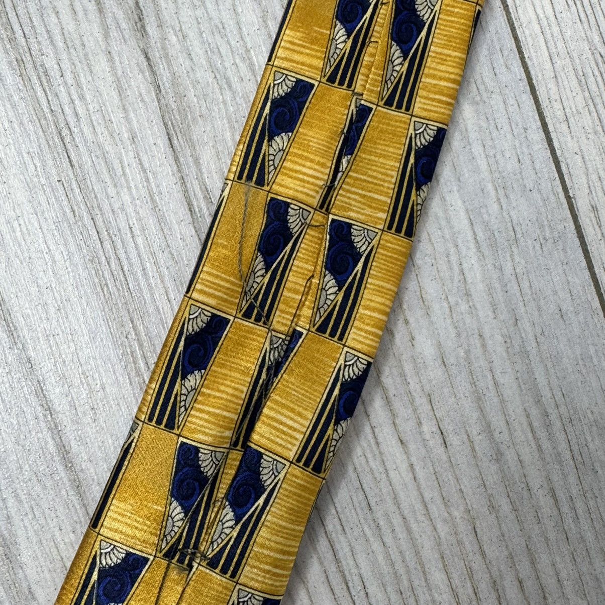 Lanvin Lanvin Paris Silk Tie Gold Made In France Size ONE SIZE - 5 Thumbnail