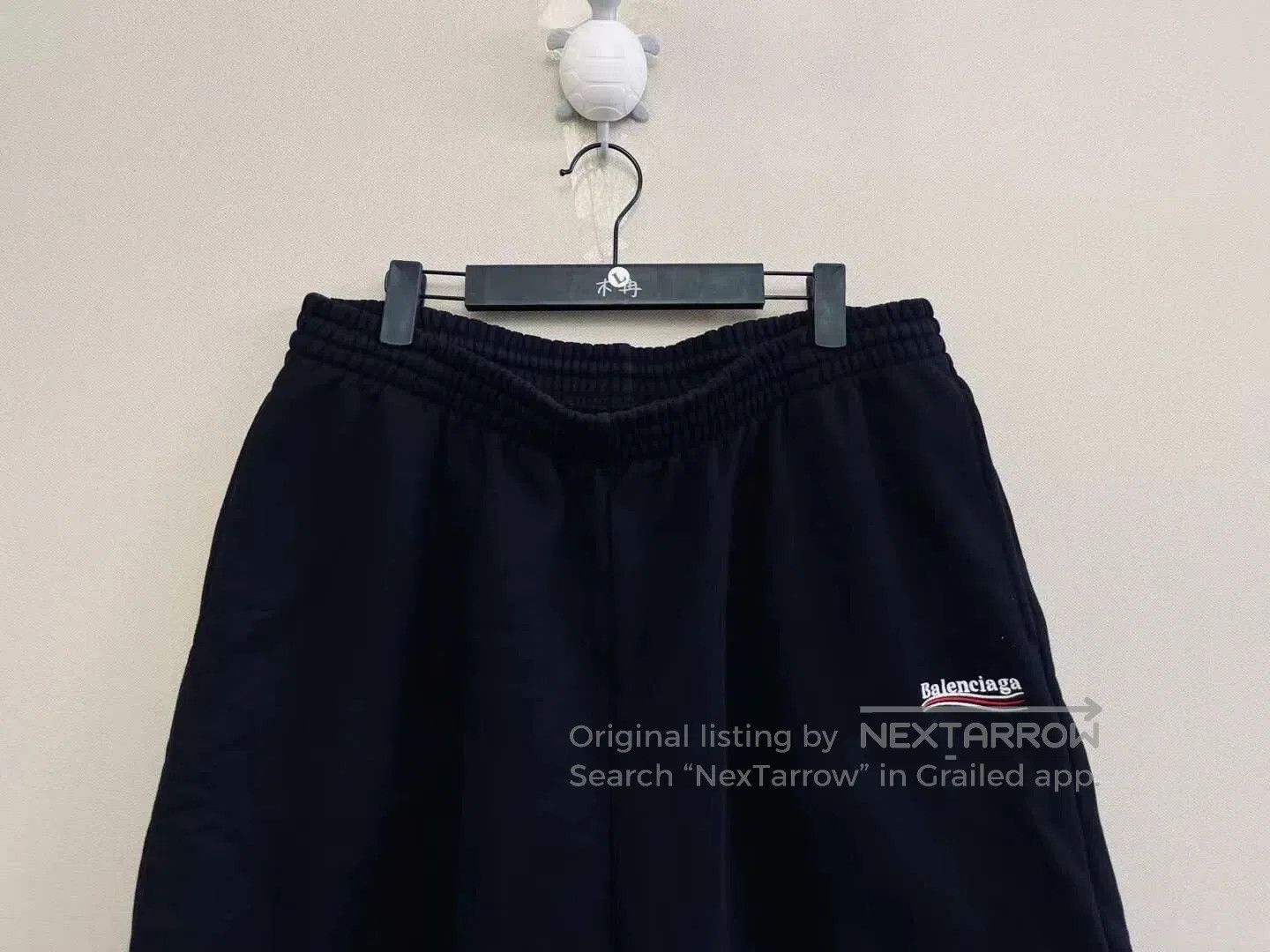 Balenciaga balenciaga black embroidered cola shorts men. Size US 40 / EU 56 - 2 Thumbnail
