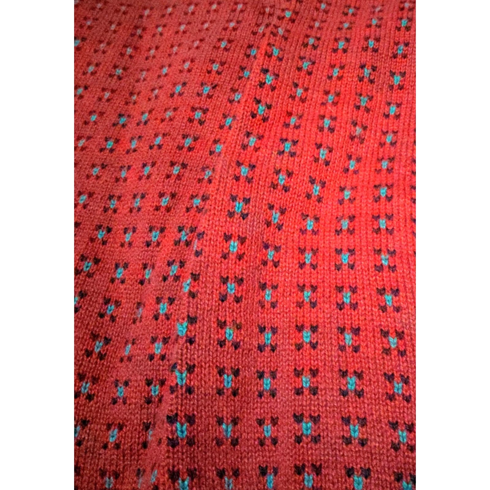 Vintage VINTAGE Peconic Bay Traders Made in USA Men's Knit Pullover Cotton Sweater M Red Geometric Pattern Crew Neck All Seasons 80s 90s Mens Size US M / EU 48-50 / 2 - 2 Thumbnail