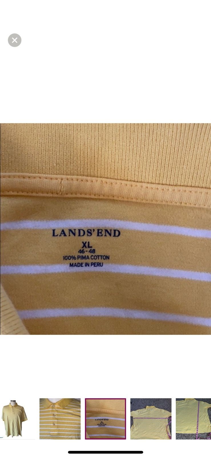 Lands' End Lands end XL striped polo shirt Size US XL / EU 56 / 4 - 3 Thumbnail
