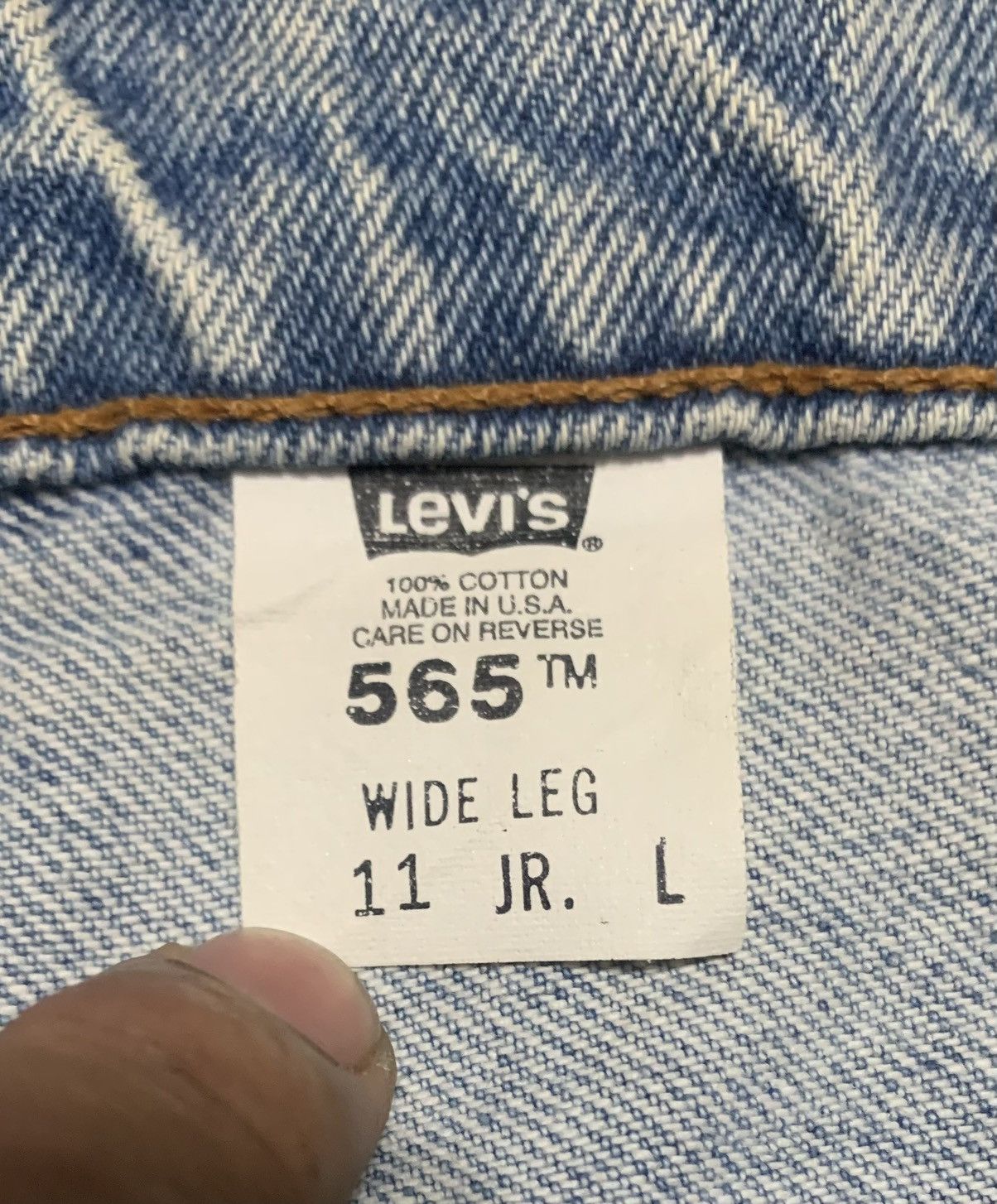 Levi's Vintage 90s Levis 565 Tapered Faded Blue Jeans Size US 32 / EU 48 - 12 Thumbnail