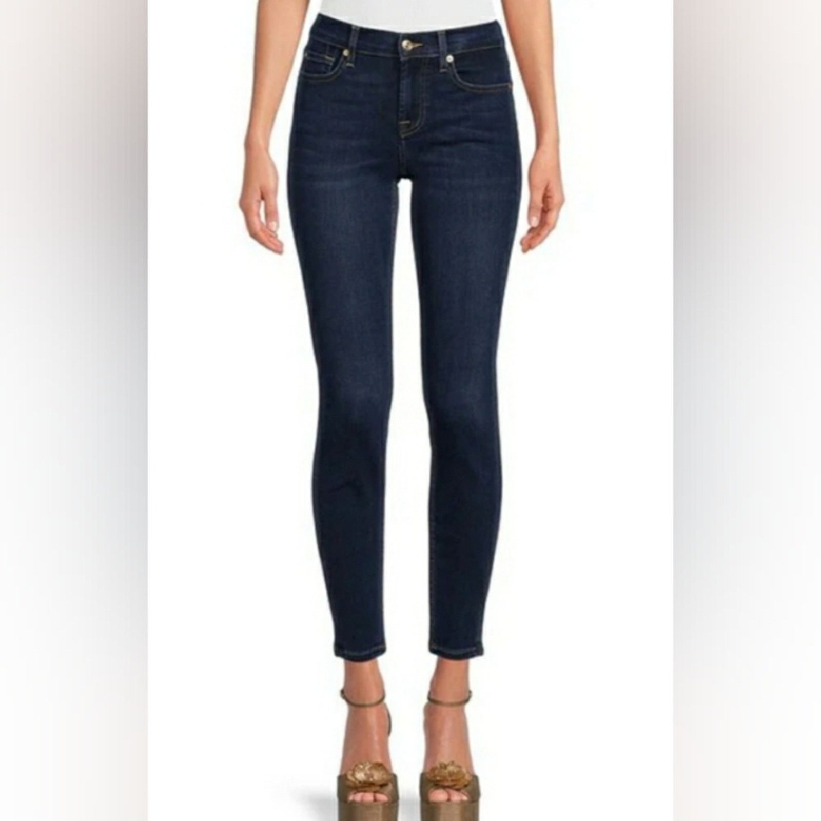 7 For All Mankind 7 For All Mankind Blair Skinny Ankle Jeans Size 28" / US 6 / IT 42 - 1 Thumbnail