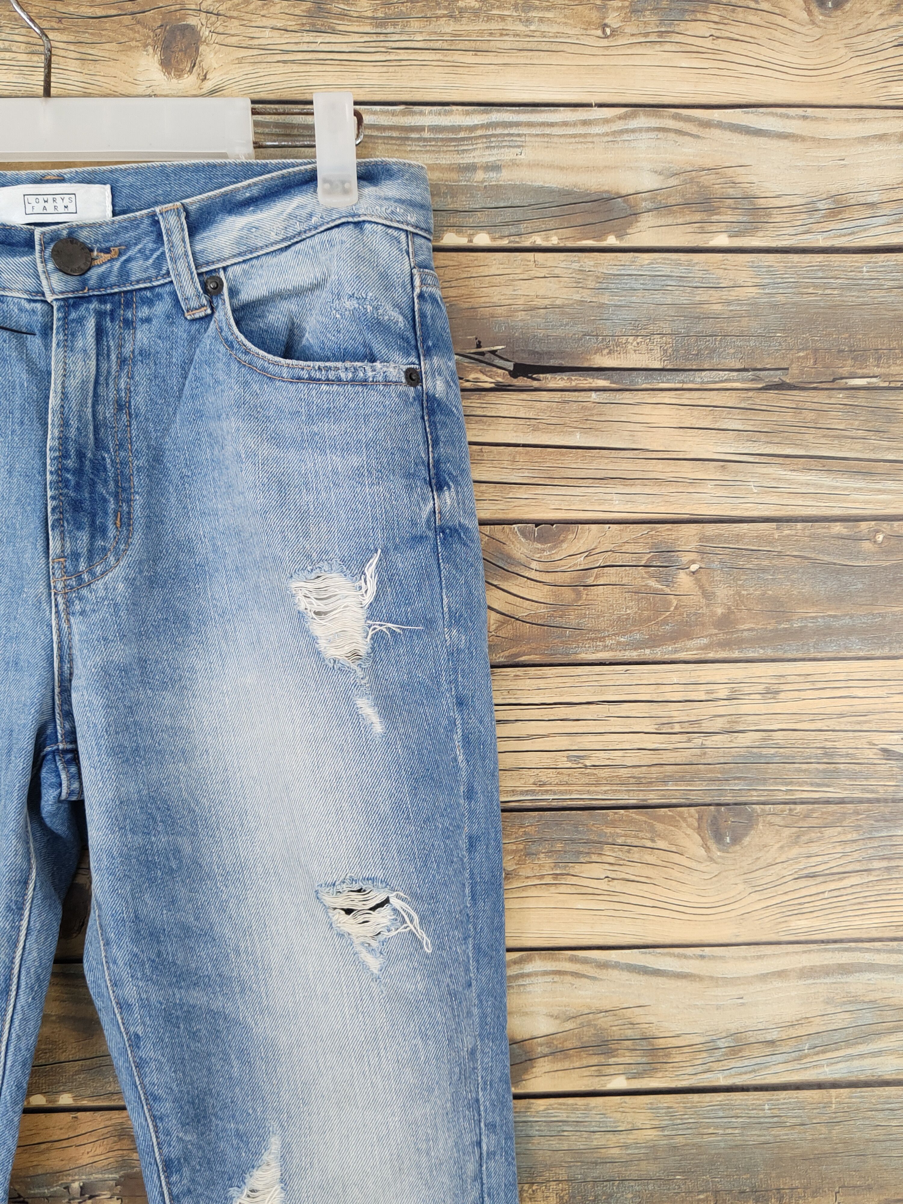 LOWRYS FARM × Vintage Lowrys Farm Blue Distressed Ripped denim Jeans #W1596 Size US 30 / EU 46 - 5 Thumbnail