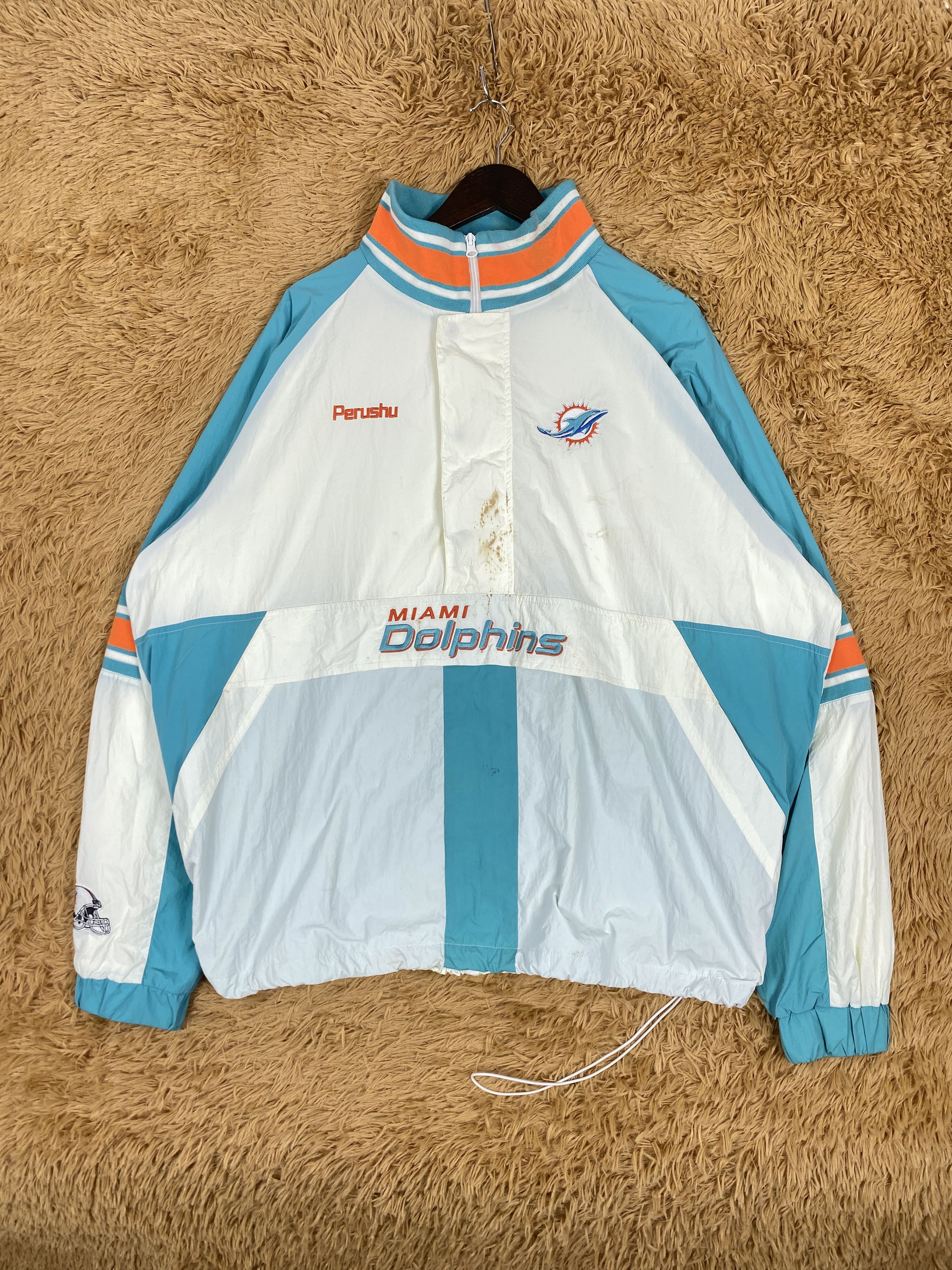 NFL × Vintage Vintage NFL Team Miami Dolphins Half Zipper Jacket Size US L / EU 52-54 / 3 - 1 Thumbnail