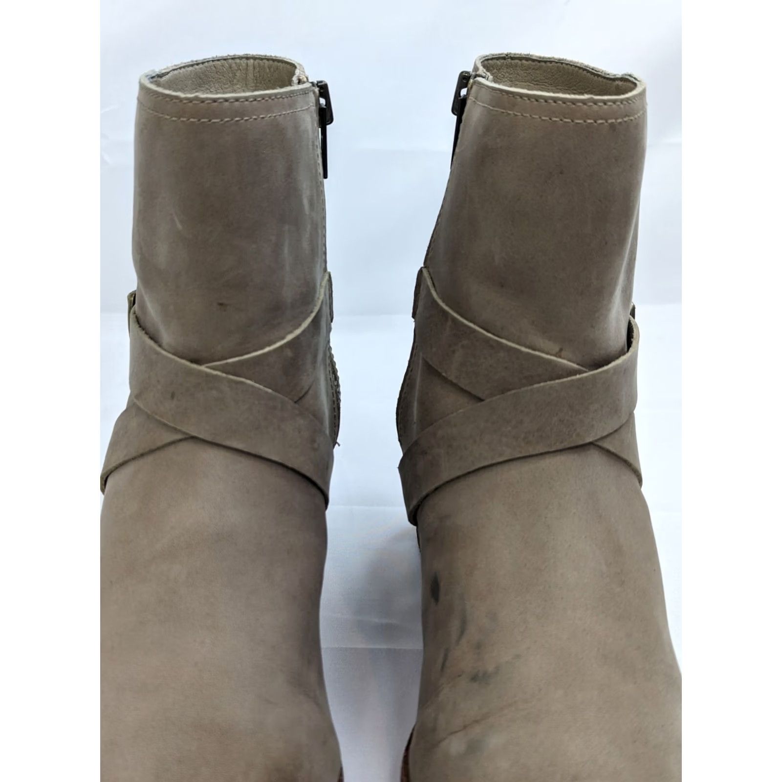 SOREL SOREL Out N About Boots Women 9 Taupe Leather Ankle 8" Tall w 2.5" Heel Buckle Strap Zip NL3708-251 Brown Leather Western Casual Winter Fall Size US 9 / IT 39 - 6 Thumbnail