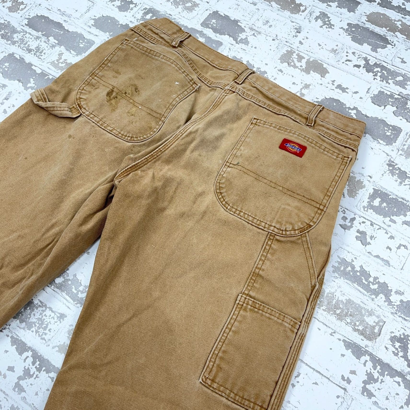Dickies VINTAGE Dickies Carpenter Pants Men 36x34 Brown Canvas Distressed Grunge Size US 36 / EU 52 - 4 Thumbnail