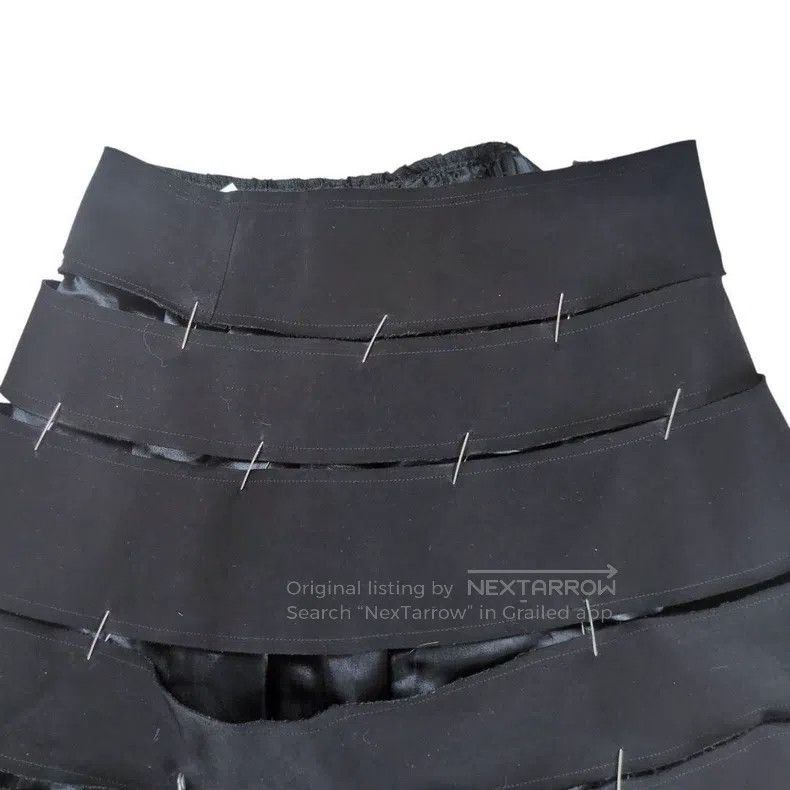Comme des Garcons Comme Des Garcons size XS Black Vintage Ripped Design Skir Size 22" - 3 Thumbnail