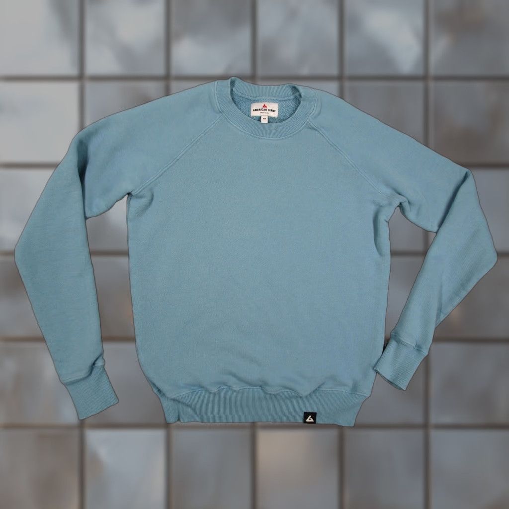Vintage American Giant Sweatshirt Women XS Blue Crewneck Raglan Pullover Fleece Casual Made in USA Size XS / US 0-2 / IT 36-38 - 1 Thumbnail
