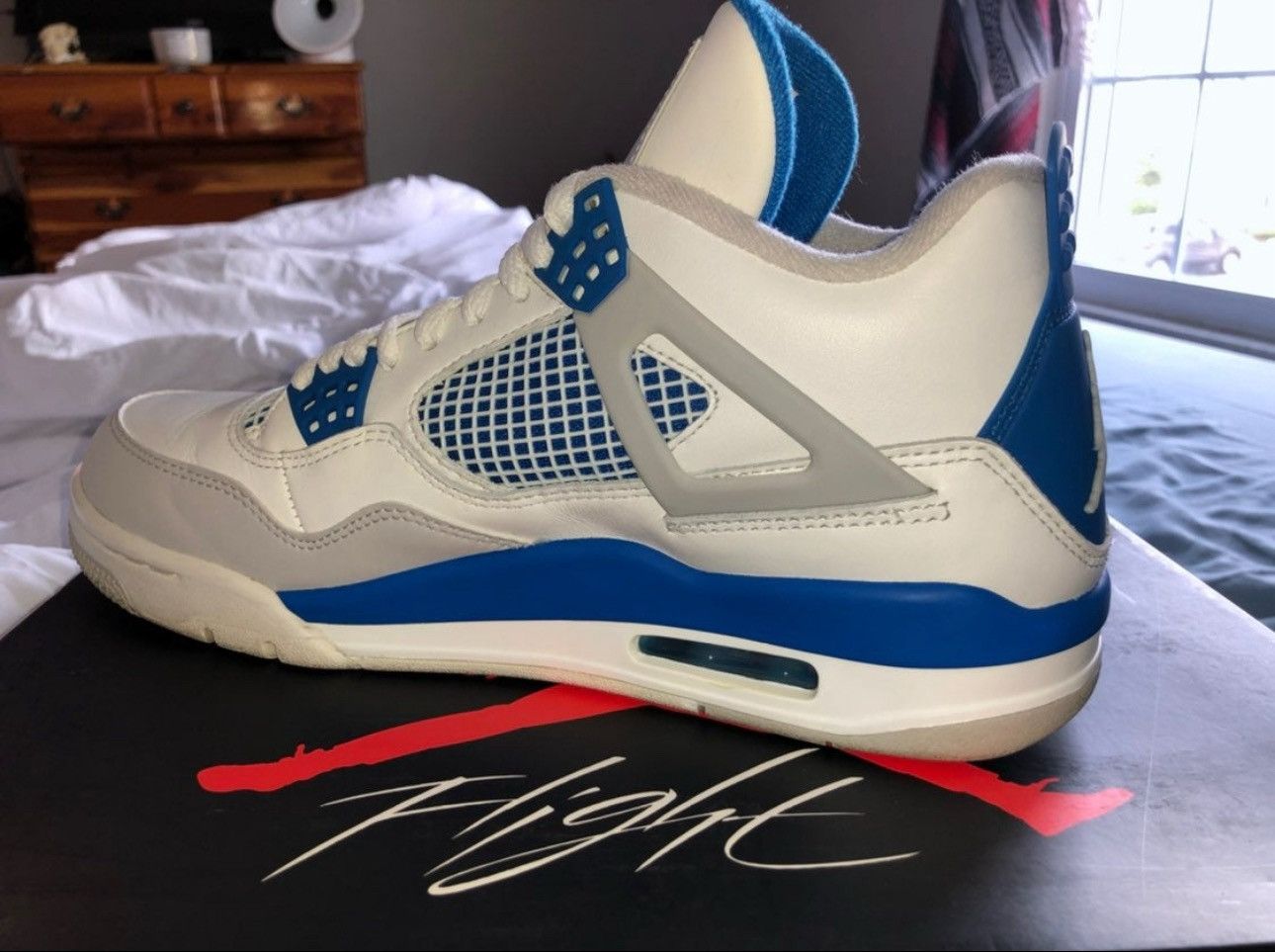 Nike Nike Air Jordan Retro 4 Military Blue Size US 8.5 / EU 41-42 - 11 Thumbnail