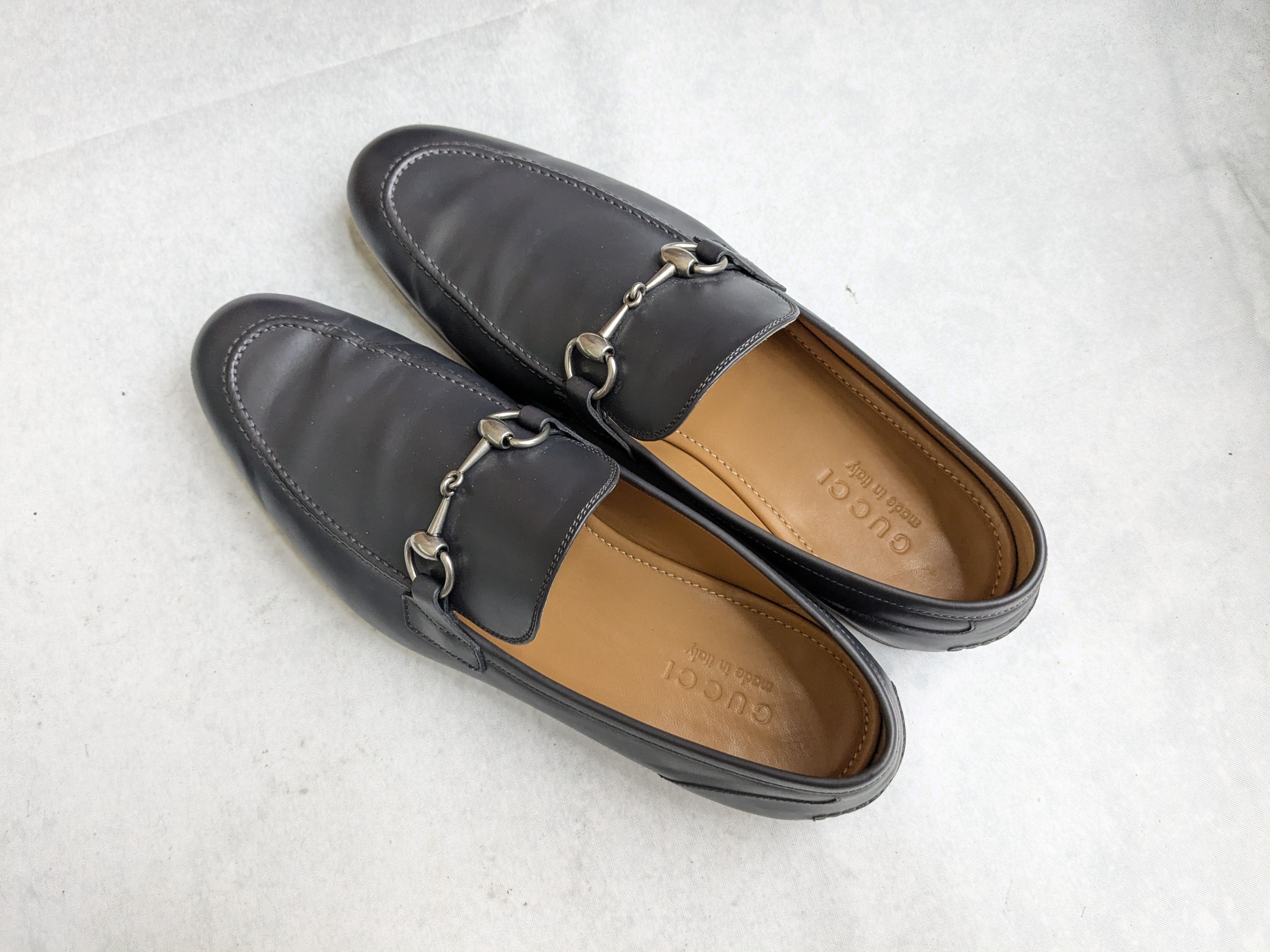 Gucci Gucci Horsebit Loafers Gray 10 Leather Size US 10 / EU 43 - 13 Thumbnail