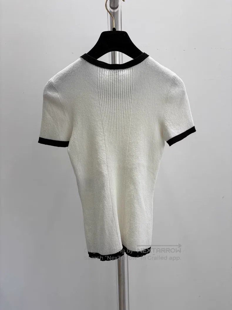 Chanel Chanel Black and white knitted short sleeves Size XS / US 0-2 / IT 36-38 - 2 Thumbnail
