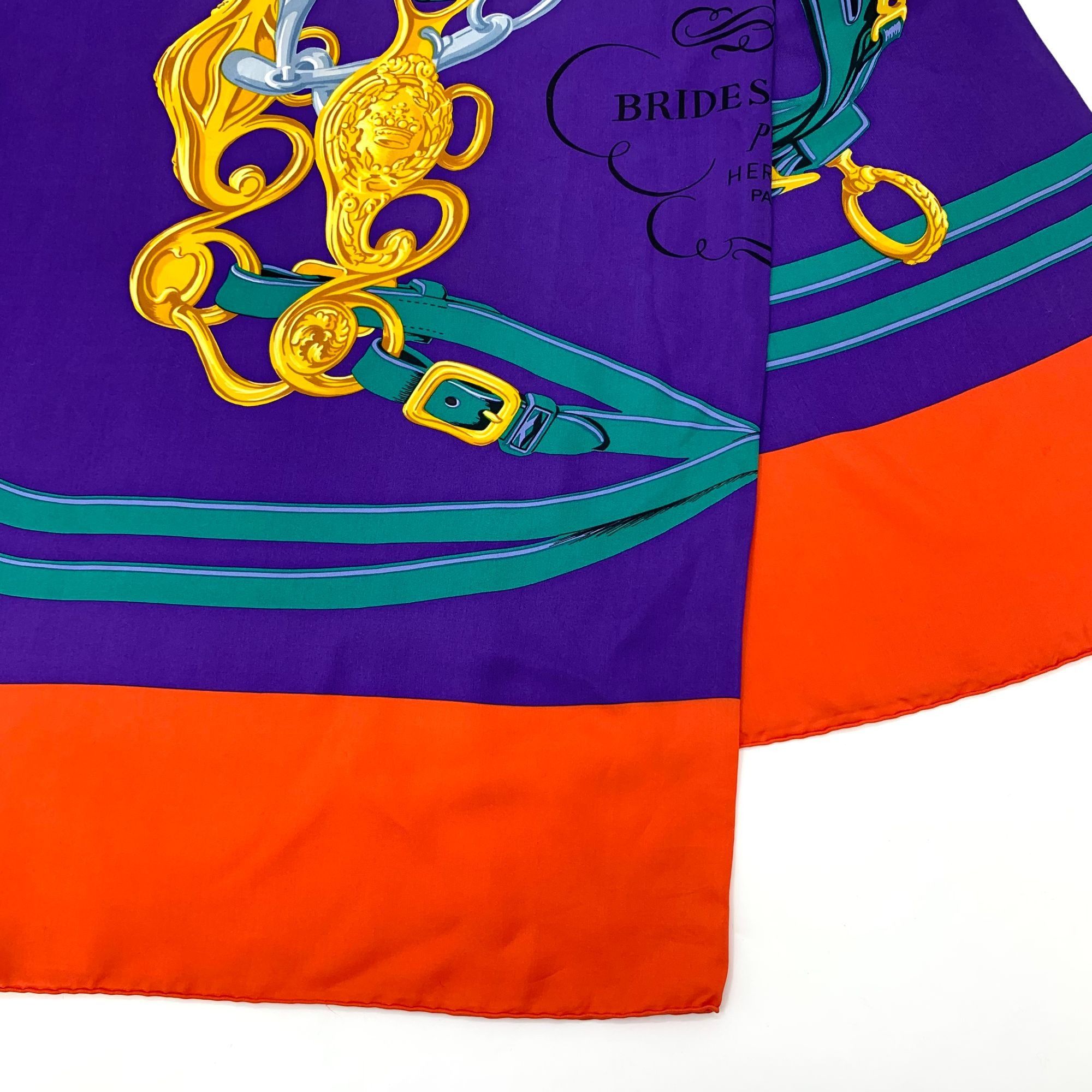 Hermes Hermès Made In France Brides De Gala 100% Silk Scarf Purple/ Size ONE SIZE - 6 Thumbnail