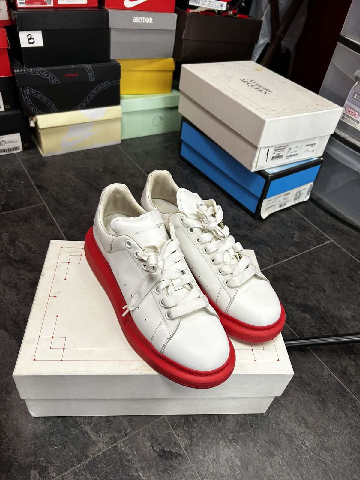 Alexander McQueen Alexander Mcqueen white/red Size US 12 / EU 45 - 3 Thumbnail