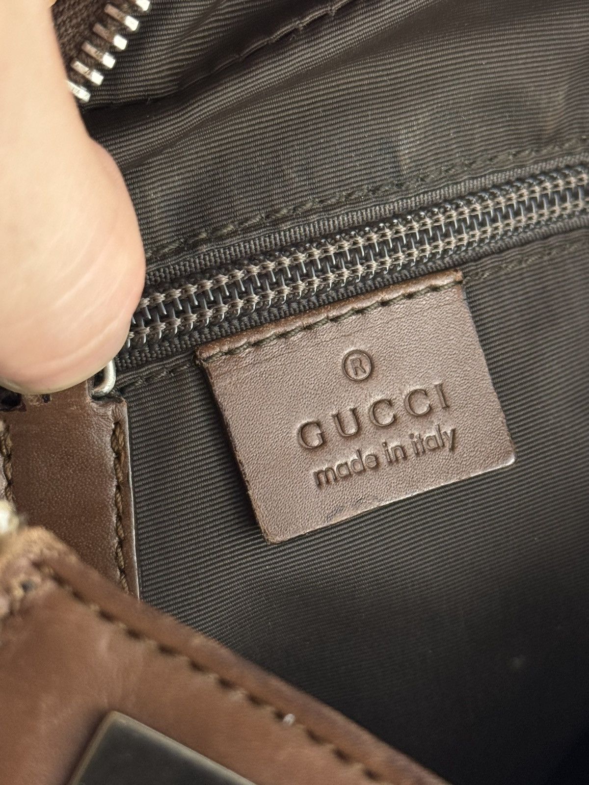 Gucci Vintage Gucci GG Shoulder Canvas Leather Bag Beige 019-0533 Size ONE SIZE - 8 Thumbnail