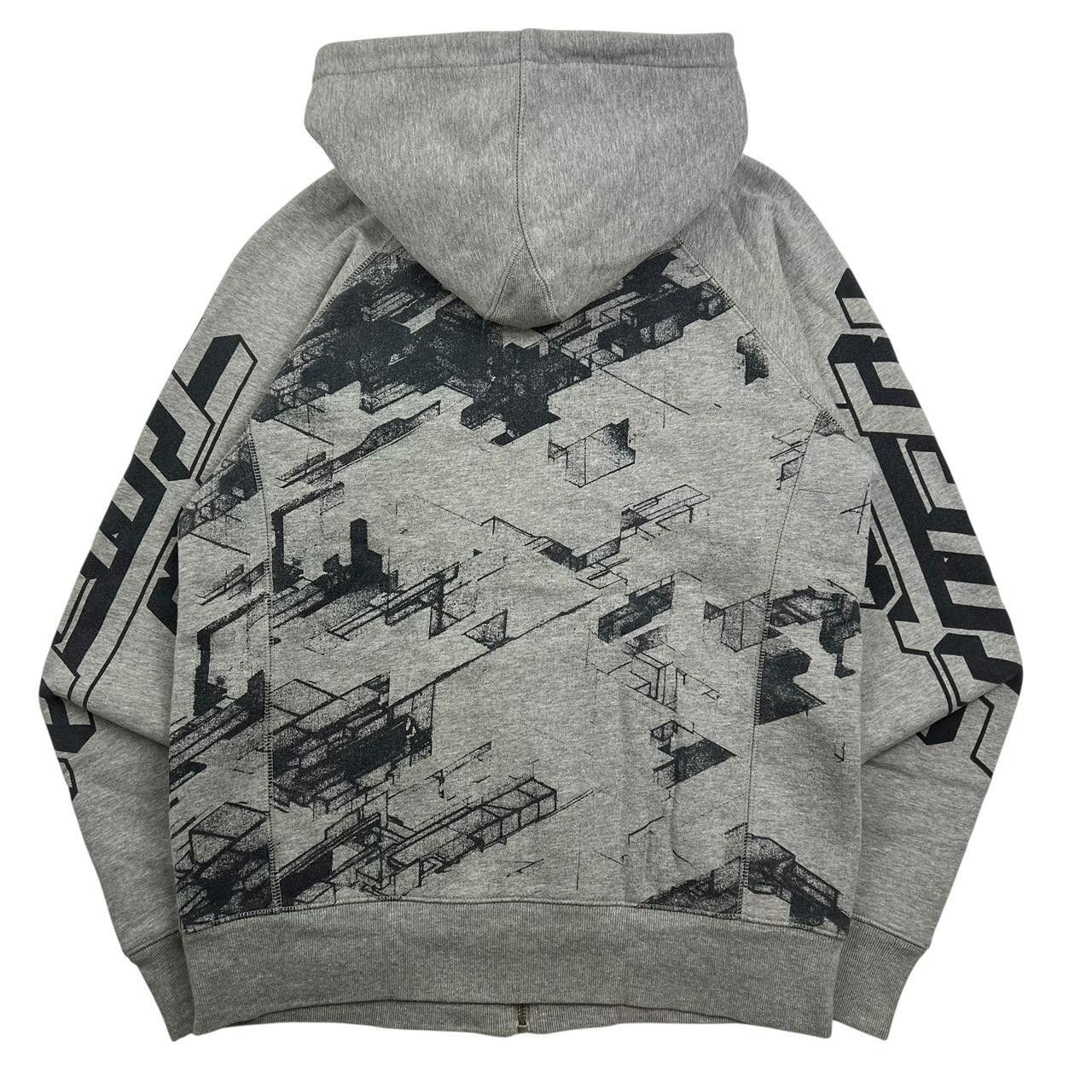 Stussy Vintage 2000s Stussy Delta Zip Up Geometric Hoodie - Medium Size US M / EU 48-50 / 2 - 2 Thumbnail
