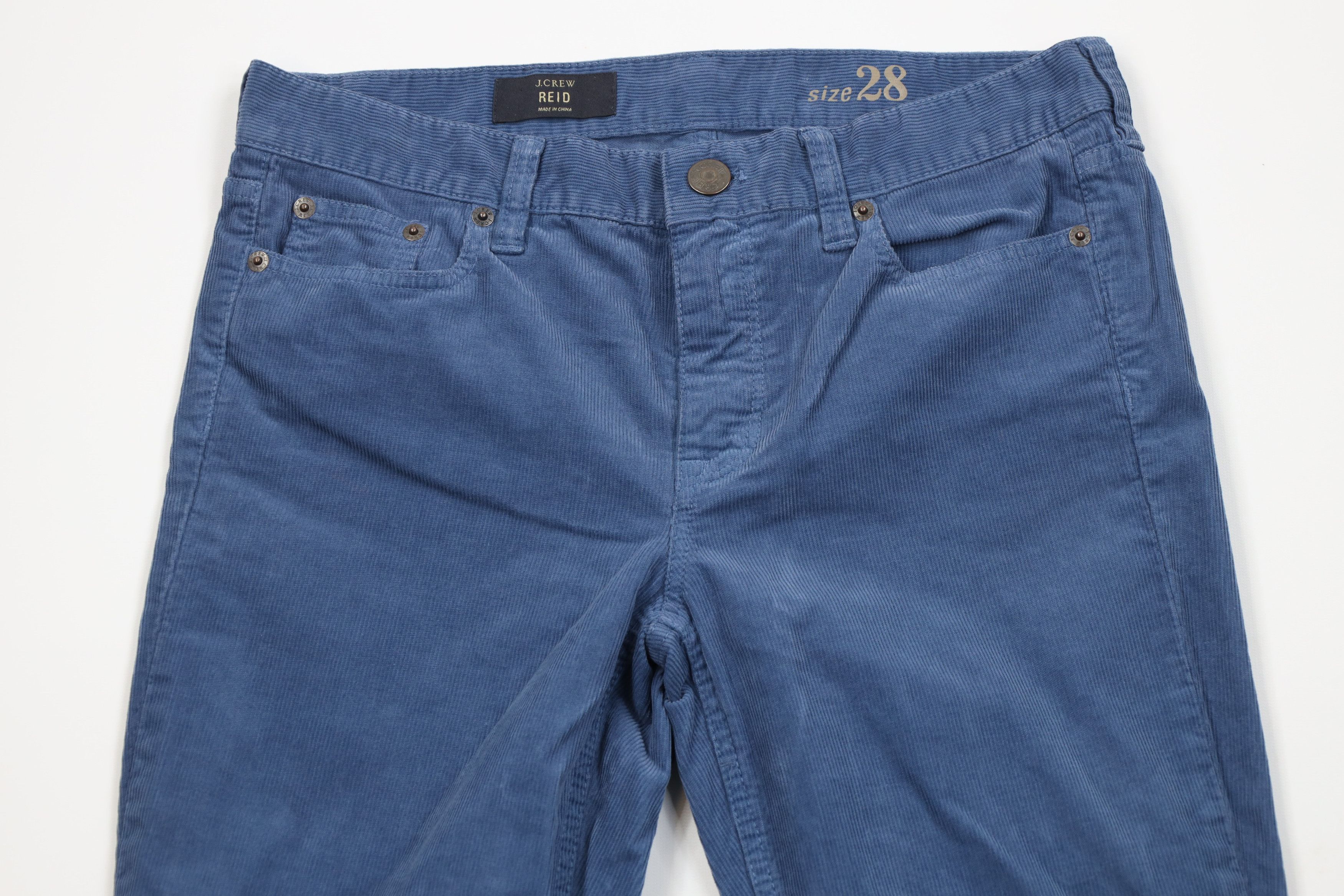J.Crew J Crew Reid Skinny Straight Leg Corduroy Chino Pants Blue Size 28" / US 6 / IT 42 - 2 Thumbnail