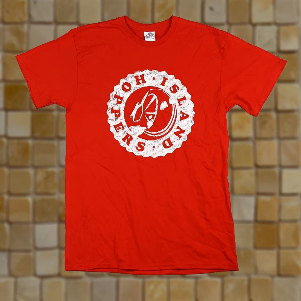 Delta Hoppers Island T-Shirt Red Short Sleeve Delta Unisex Adults S Crew Neck Cotton Solid Logo Vintage 00s 90s Y2K Retro Graphic Size US S / EU 44-46 / 1 - 1 Thumbnail
