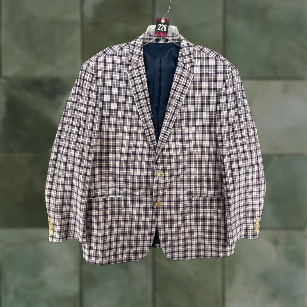 Vintage Mens Plaid Saddlebred Suit Jacket 46R Gentleman Size 46R - 1 Thumbnail