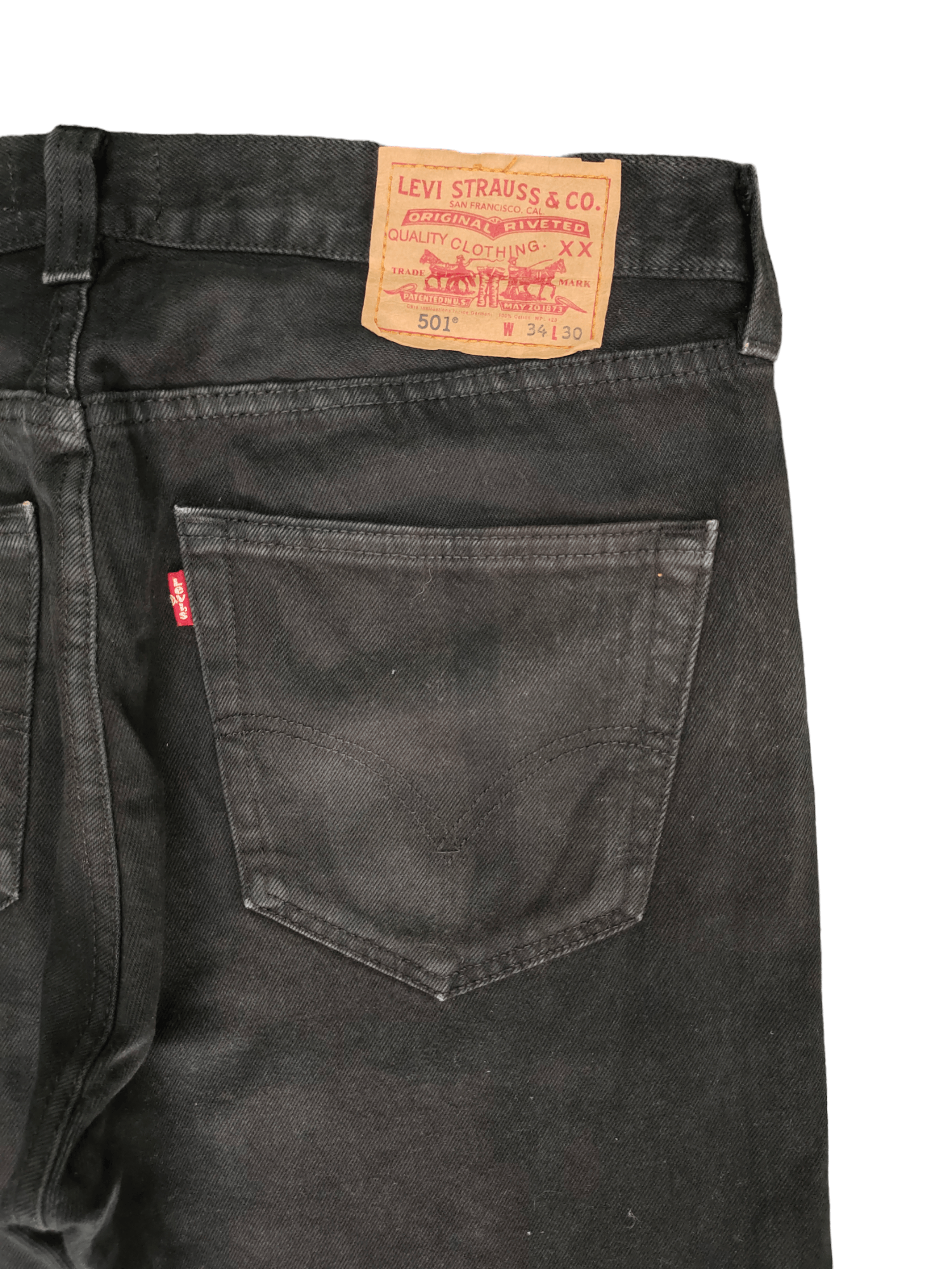 Levi's Vintage Clothing Size 34x31 Vintage Levis 501 Super Black Jeans Distressed Size US 34 / EU 50 - 13 Thumbnail