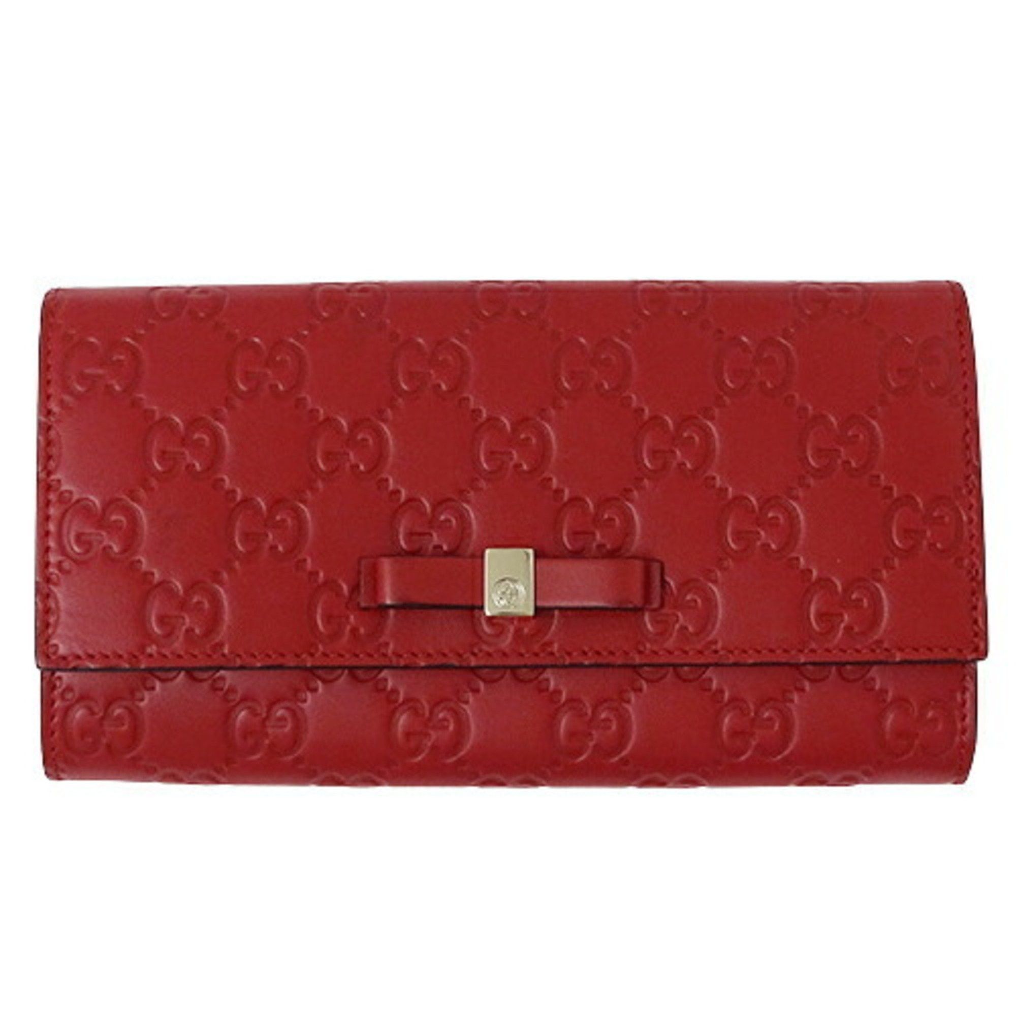 image of Gucci Micro Guccissima Wallet in Red, Women's