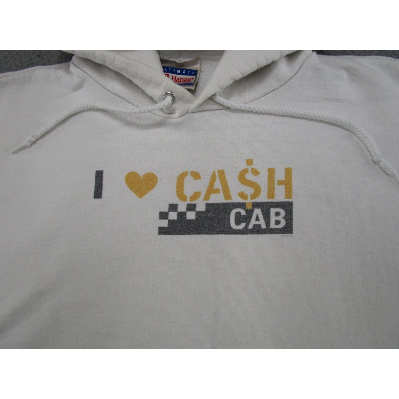 Hanes VINTAGE I Love Cash Cab Promo TV Discovery Channel Hoodie Sweatshirt Hanes 2XL Gray Mens Pullover Hooded Sweatshirt Size US XXL / EU 58 / 5 - 2 Thumbnail