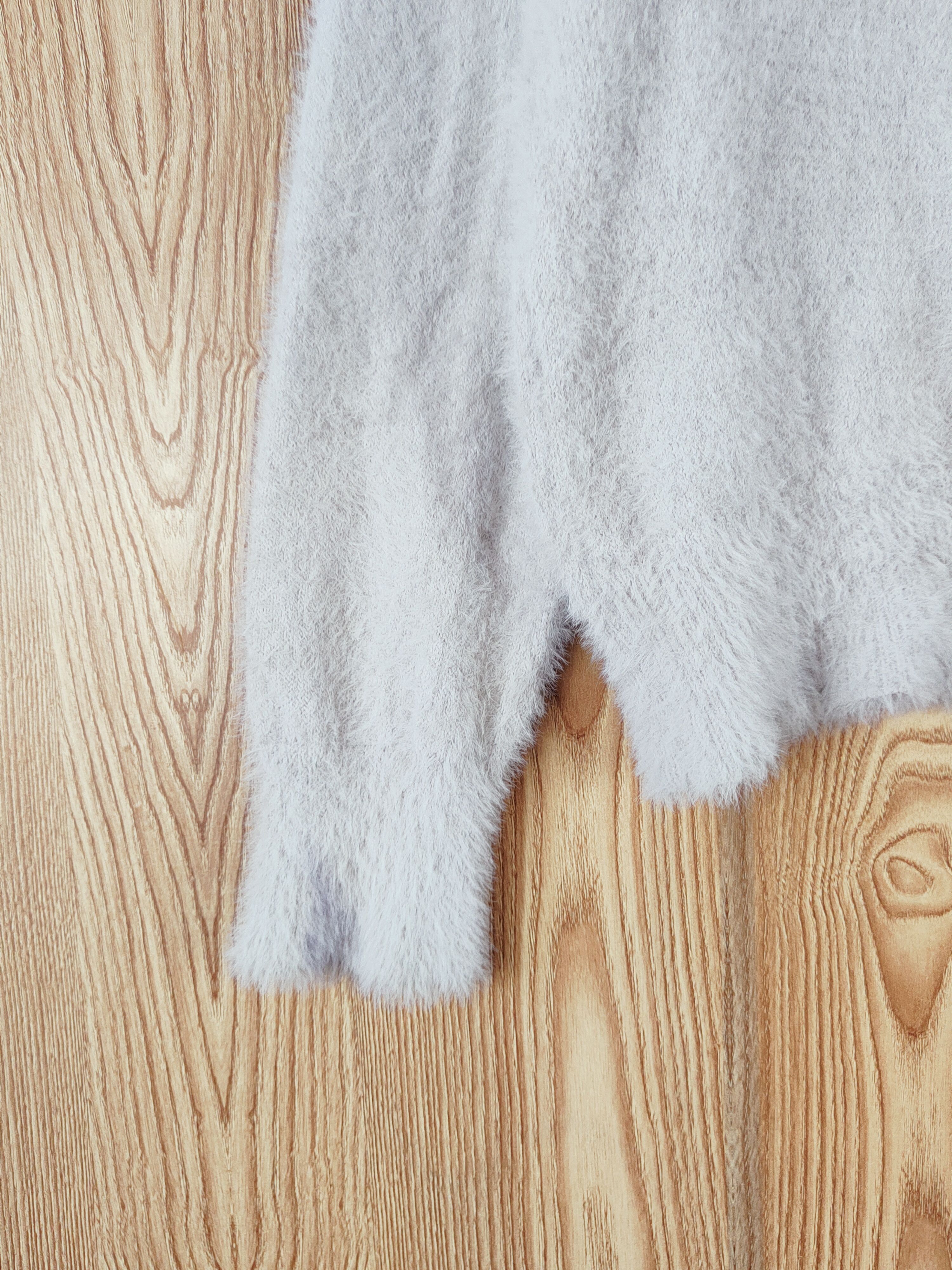 Japanese Brand × Vintage Vintage 💥 Pas de Deux Gray Fur Mohair Knitwear Size M / US 6-8 / IT 42-44 - 4 Thumbnail