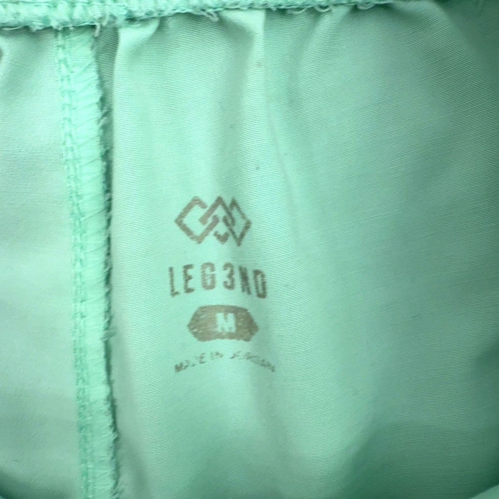 Vintage Legend Shorts Mens M Mint Green Polyester Blend Zipper Pockets Athletic Gym Size US 31 - 5 Thumbnail