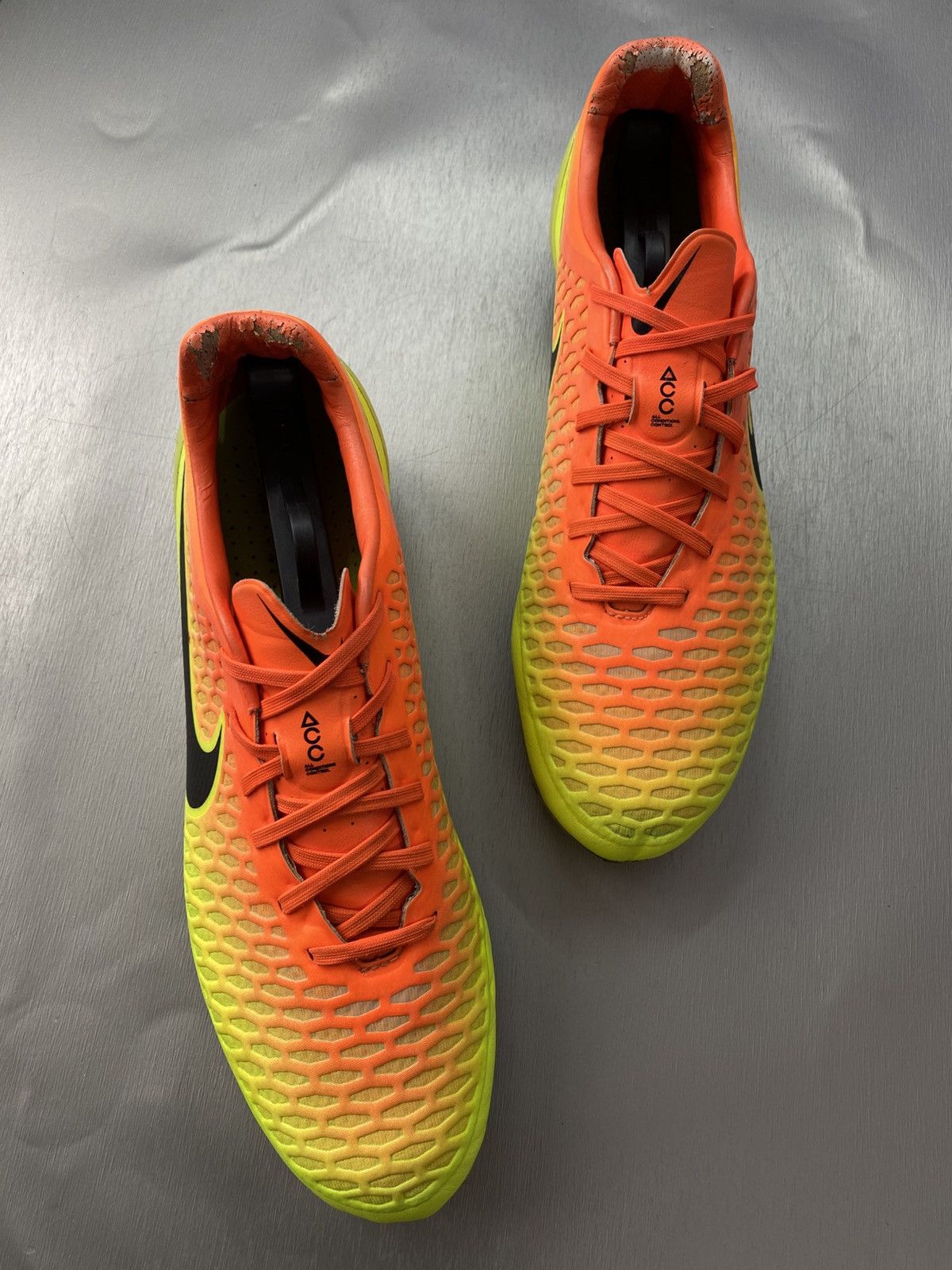 Nike Nike Magista Opus FG Elite Crimson Citrus Soccer Cleats Size US 12 / EU 45 - 2 Thumbnail
