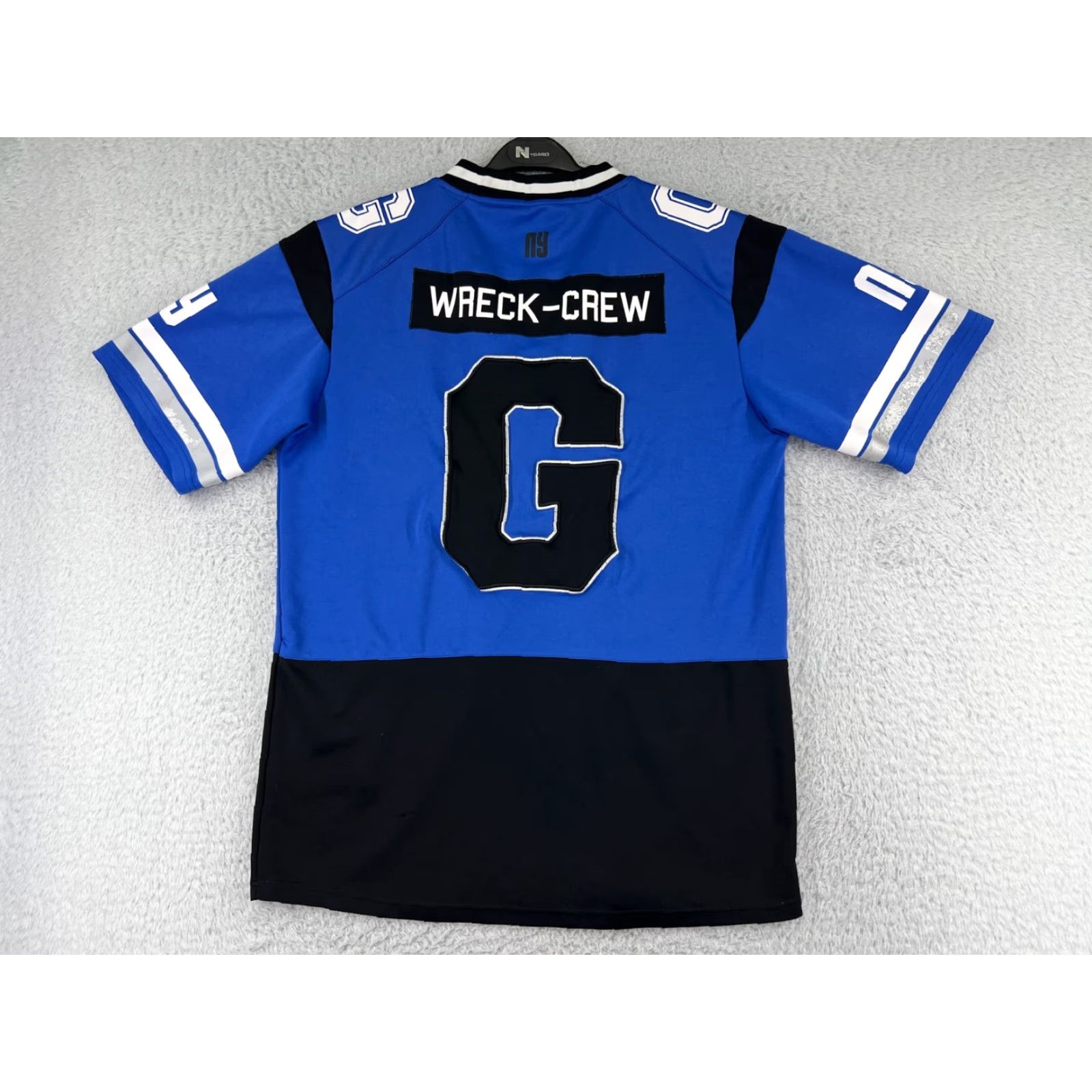 Vintage VINTAGE Imperious Jersey Mens L Blue Black G Wreck-Crew 90s Hip Hop Button-Up Short Sleeve Polyester Casual Shirt Size US L / EU 52-54 / 3 - 2 Thumbnail