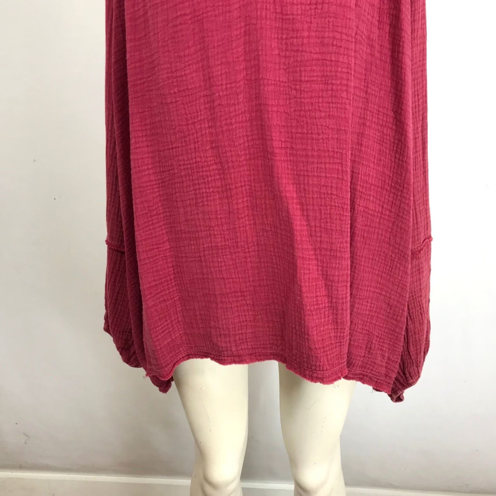 Vintage VINTAGE ANDRÉE BY UNIT Gauze V-Neck Collared Oversized Tunic Shirt 3X Size XXL / US 16-18 / IT 52-54 - 3 Thumbnail