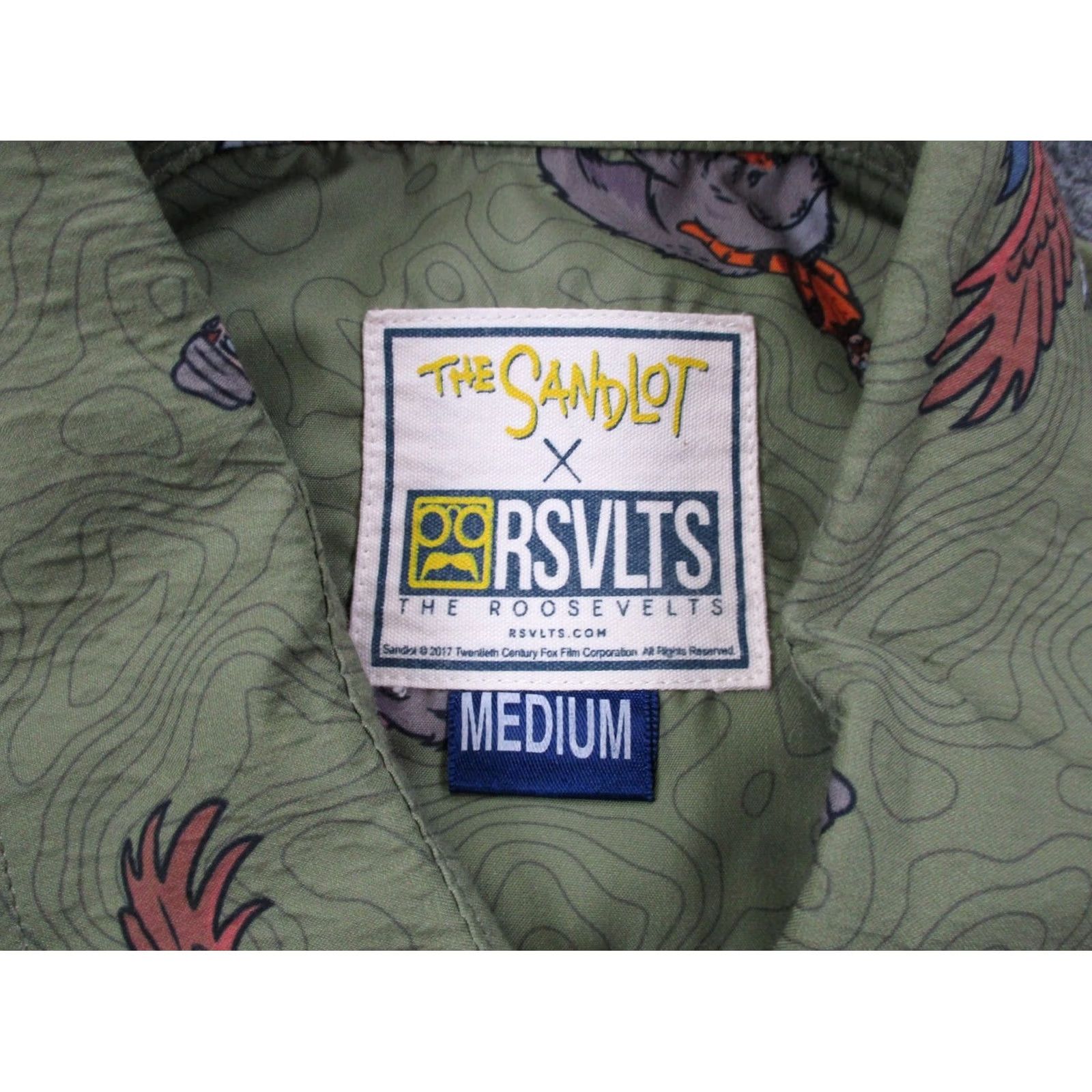 Olive RSVLTS Sandlot Shirt Mens M Regular Fit Roosevelts Preppy Graphic Olive Green Shirt Size US M / EU 48-50 / 2 - 6 Thumbnail
