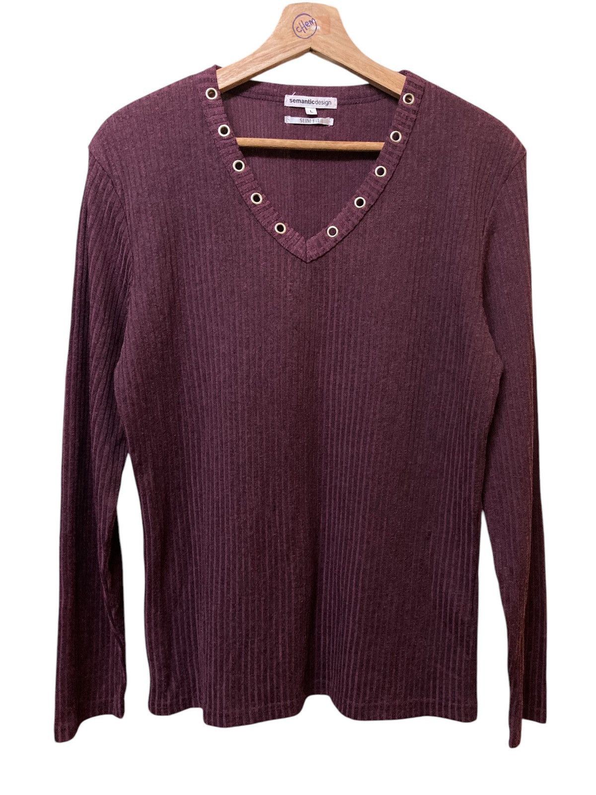 14th Addiction Semantic Design V-Neck Long Sleeve T-Shirt Size US L / EU 52-54 / 3 - 3 Thumbnail