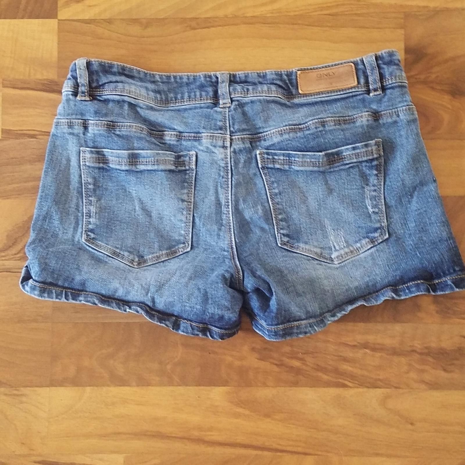 USA Olympics ONLY Women's Blue Denim Shorts Size 29 Size 29" - 2 Thumbnail