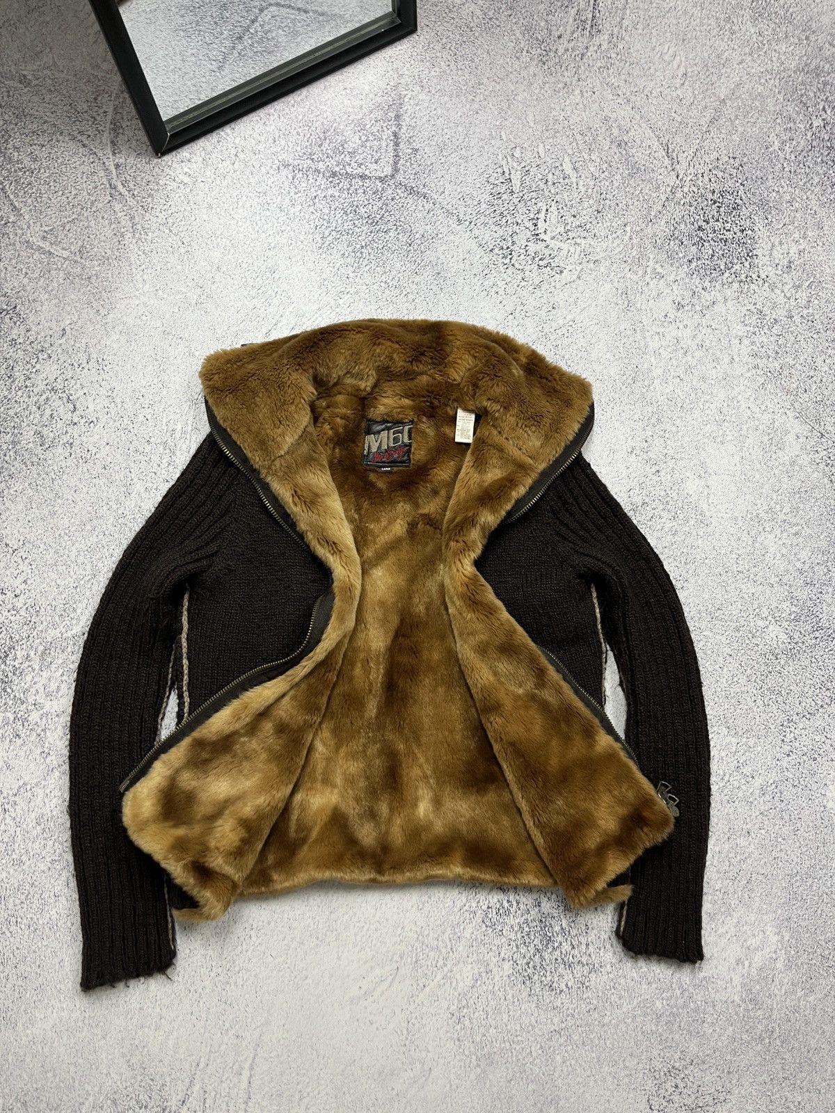 Japanese Brand Miss Sixty Fur Zip Up Crop Knit Sweater Jacket Avant Garde Size US S / EU 44-46 / 1 - 1 Thumbnail