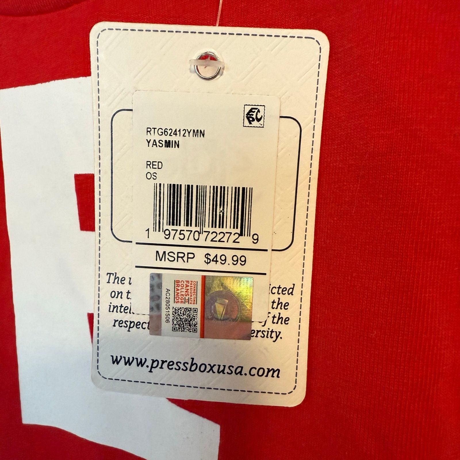 NCAA Rutgers University Game day Pressbox Long Sleeve Mens OS NWT Size US XL / EU 56 / 4 - 3 Thumbnail